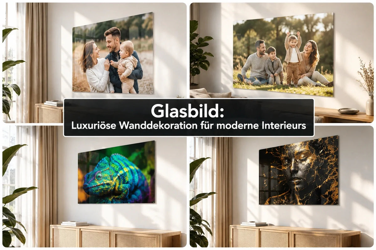 Glasbild: Luxuriöse Wanddekoration für moderne Interieurs