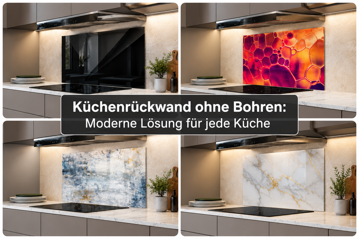 Küchenrückwand ohne Bohren
