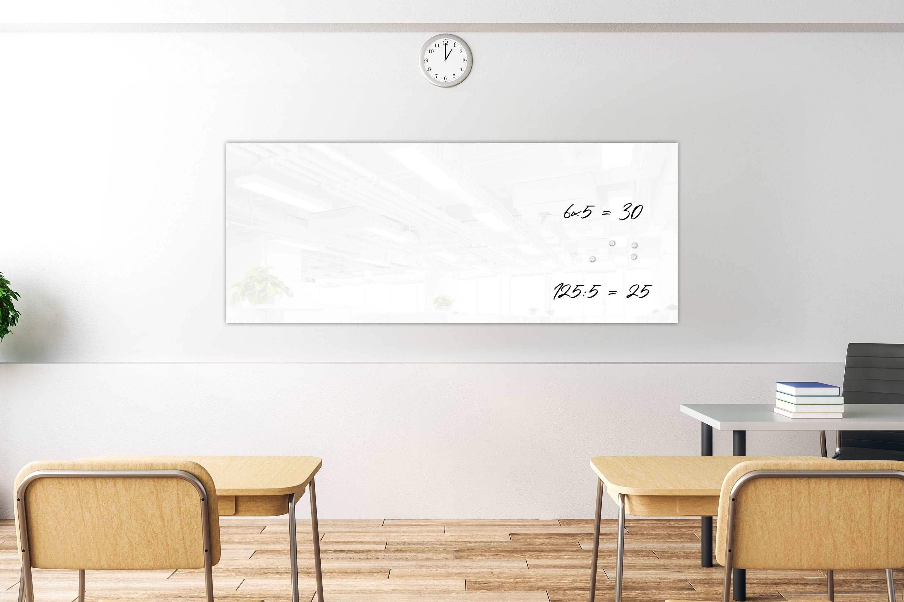 Mydesignglas Glas Whiteboard - Snow White - magnetisch & kratzfest