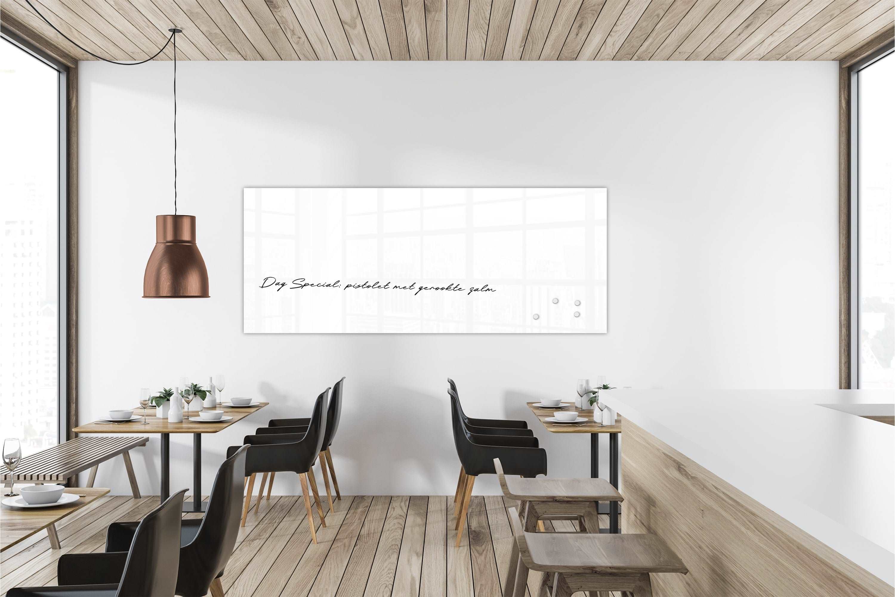 Mydesignglas Glas Whiteboard - Snow White - magnetisch & kratzfest