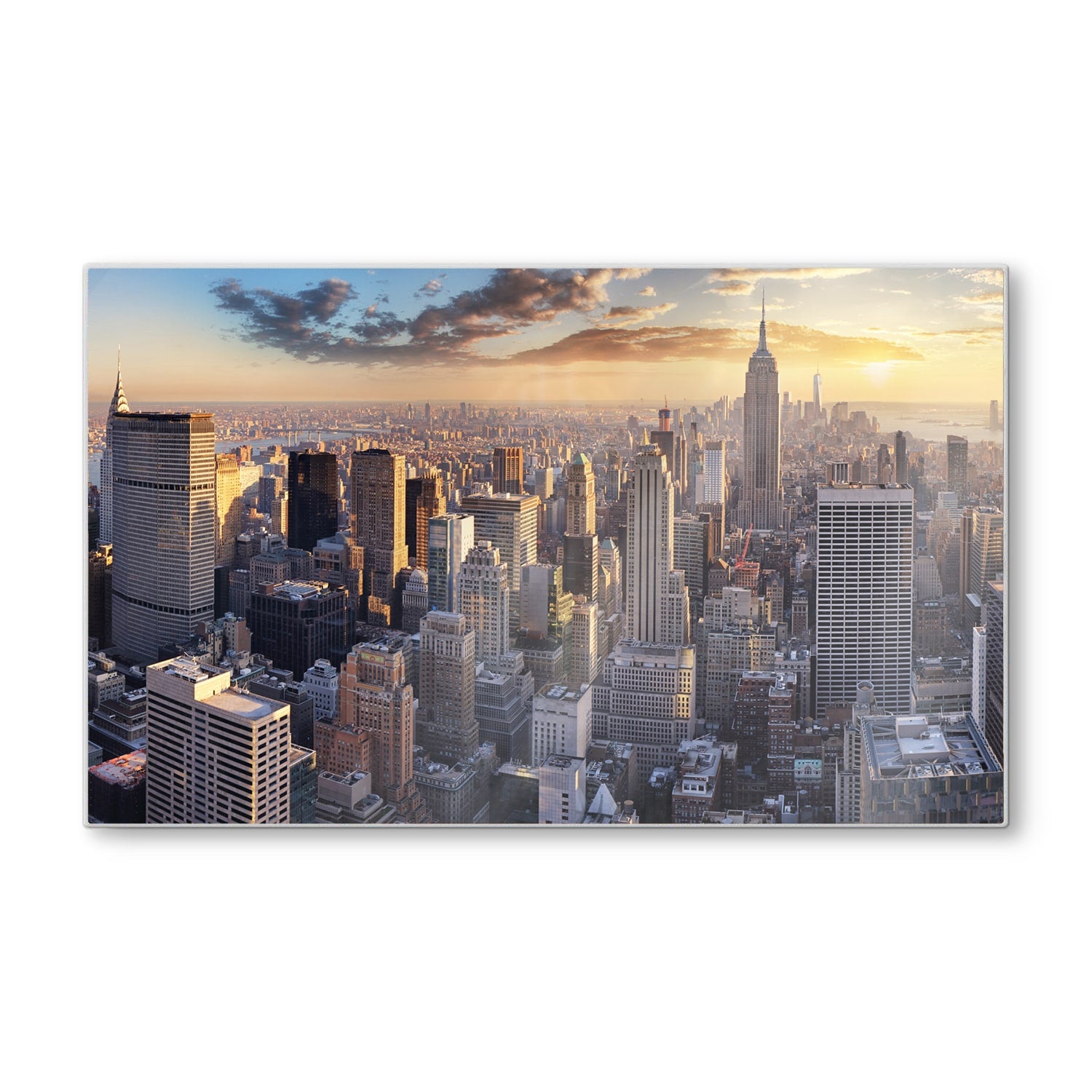 Schneidebrett - Sonnenuntergang über New York City