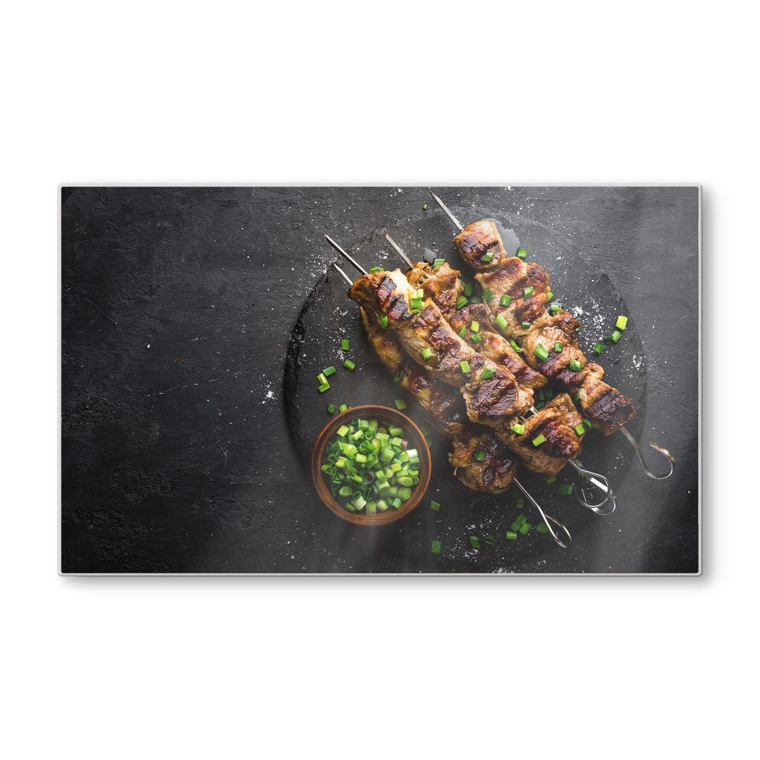Schneidebrett - Kebab auf Spießen