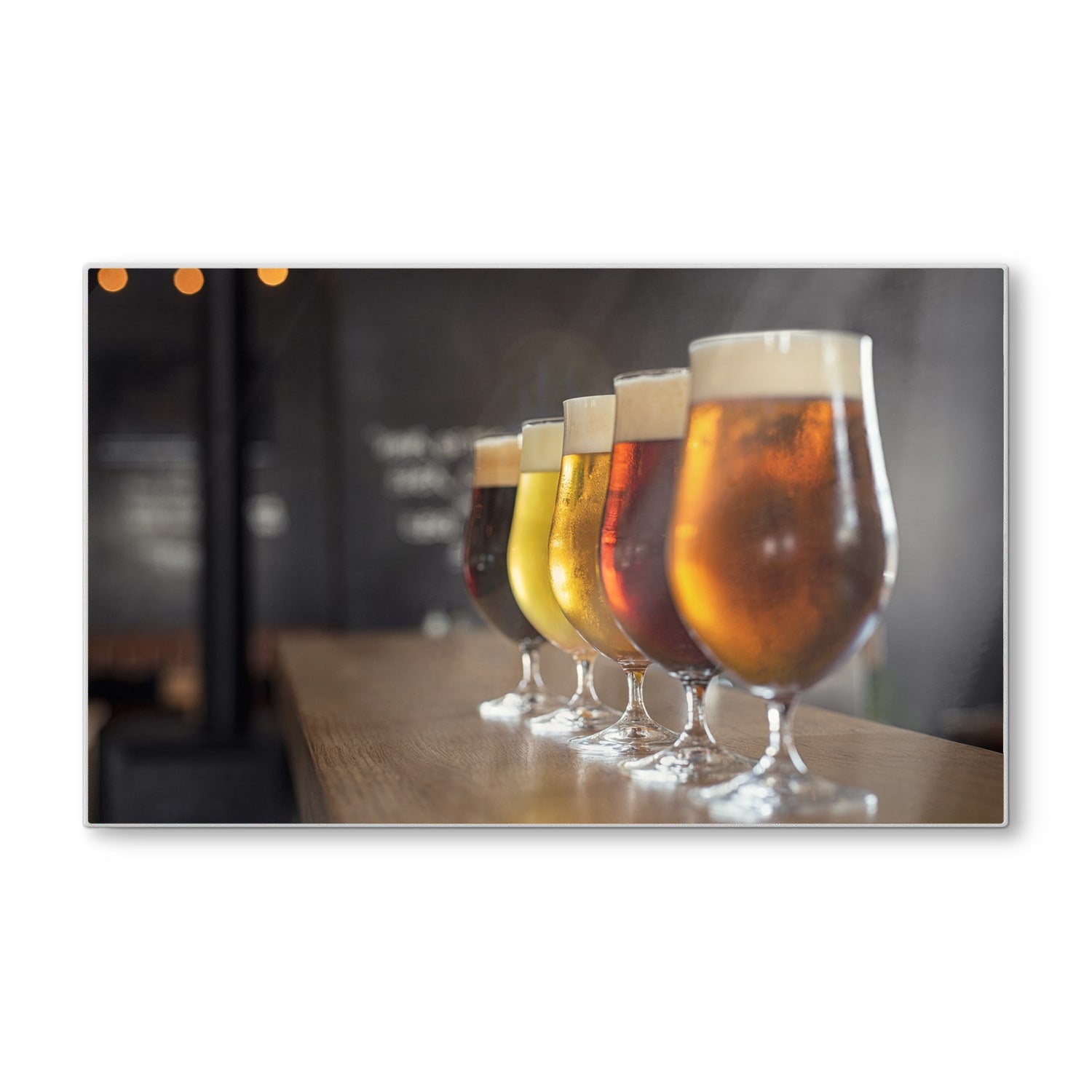 Schneidebrett - Verschiedene Biere