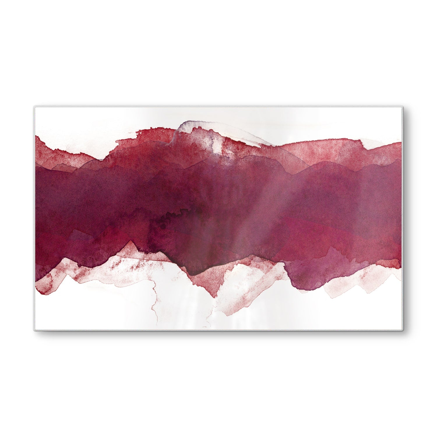 Schneidebrett - Roter Aquarellstreifen