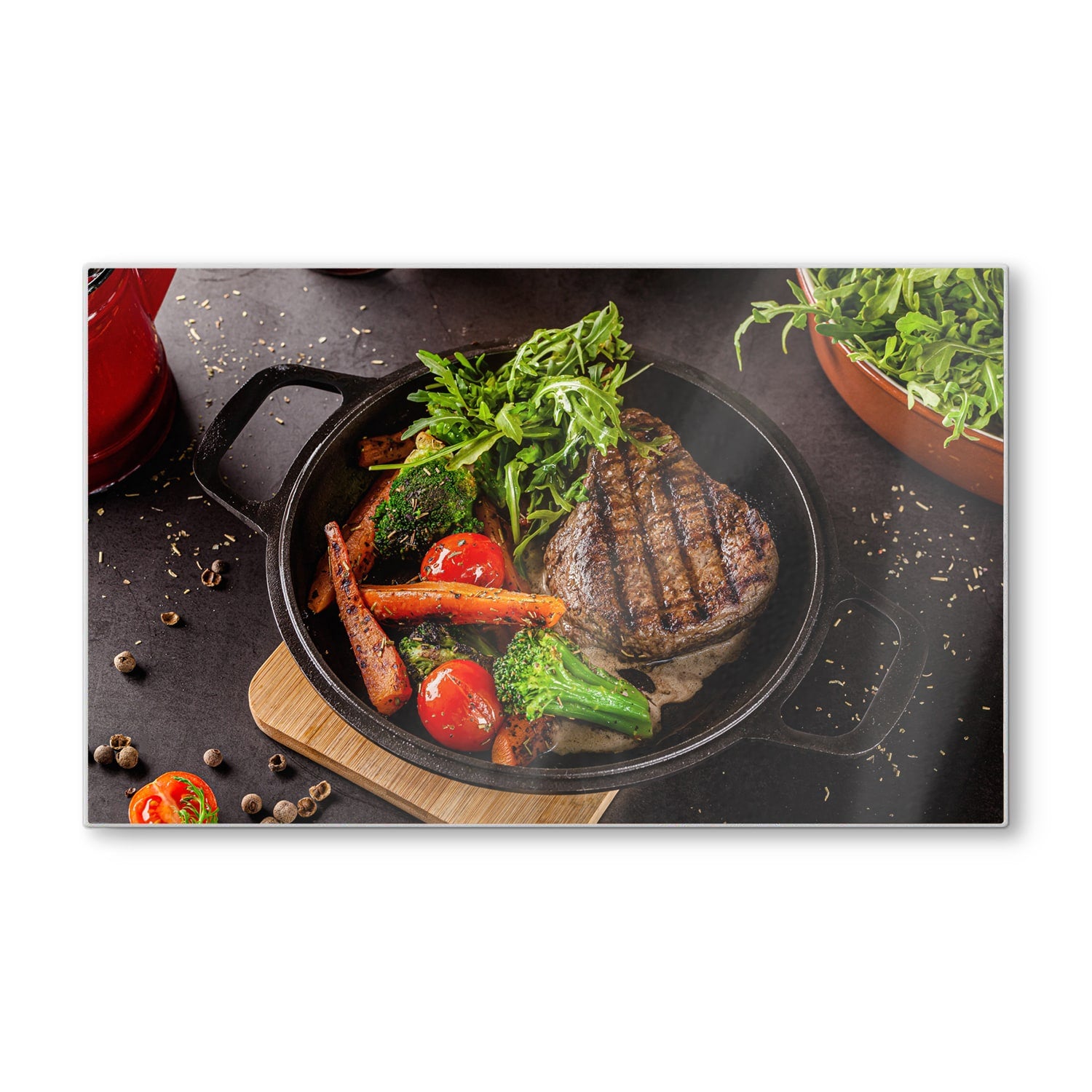 Schneidebrett - Gegrilltes Steak