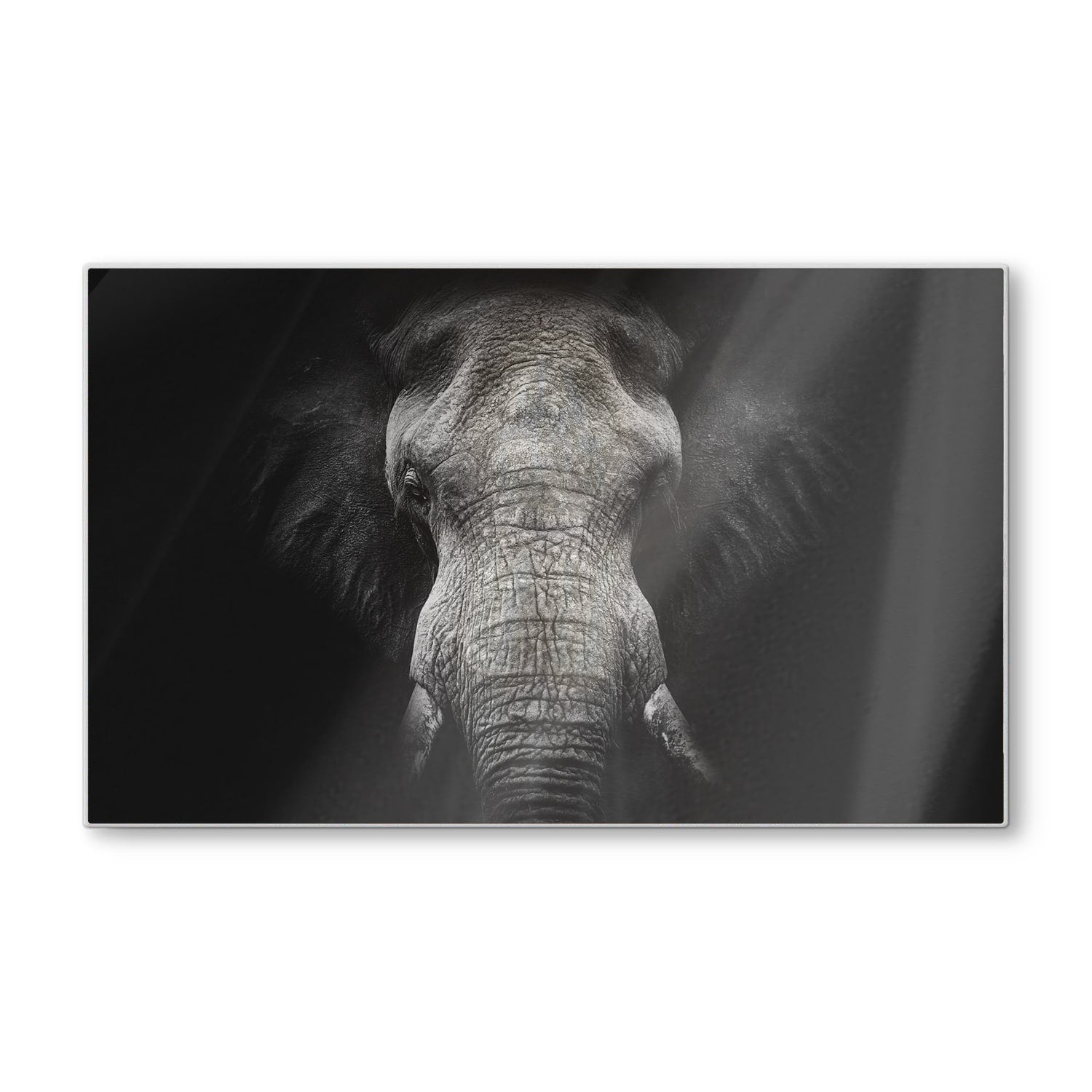 Schneidebrett - Schwarz/Weiß Elefant