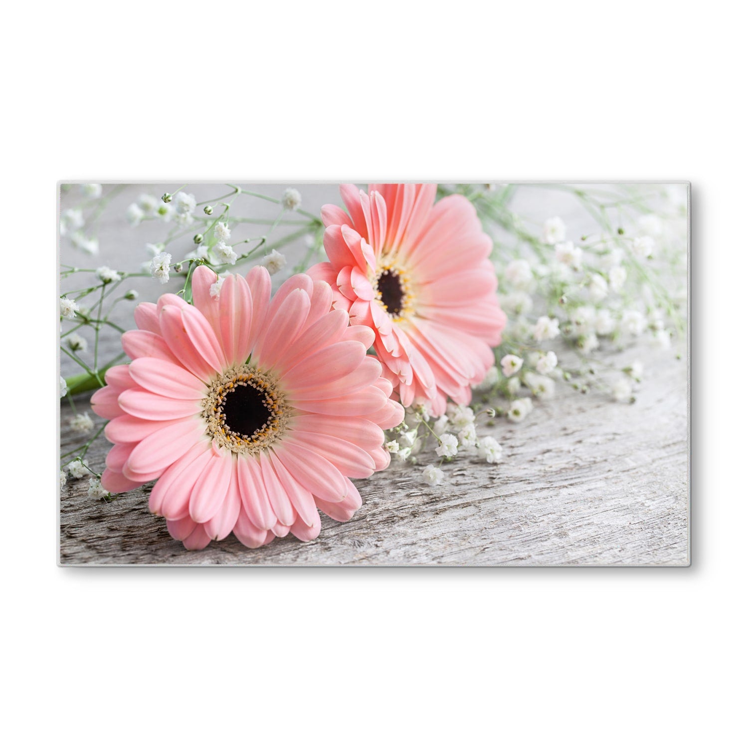 Schneidebrett - Rosa Gerbera