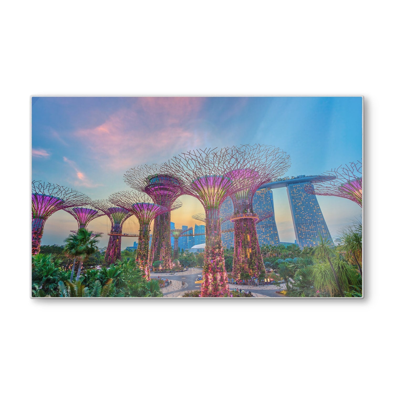 Schneidebrett - Sonnenuntergang in Singapur