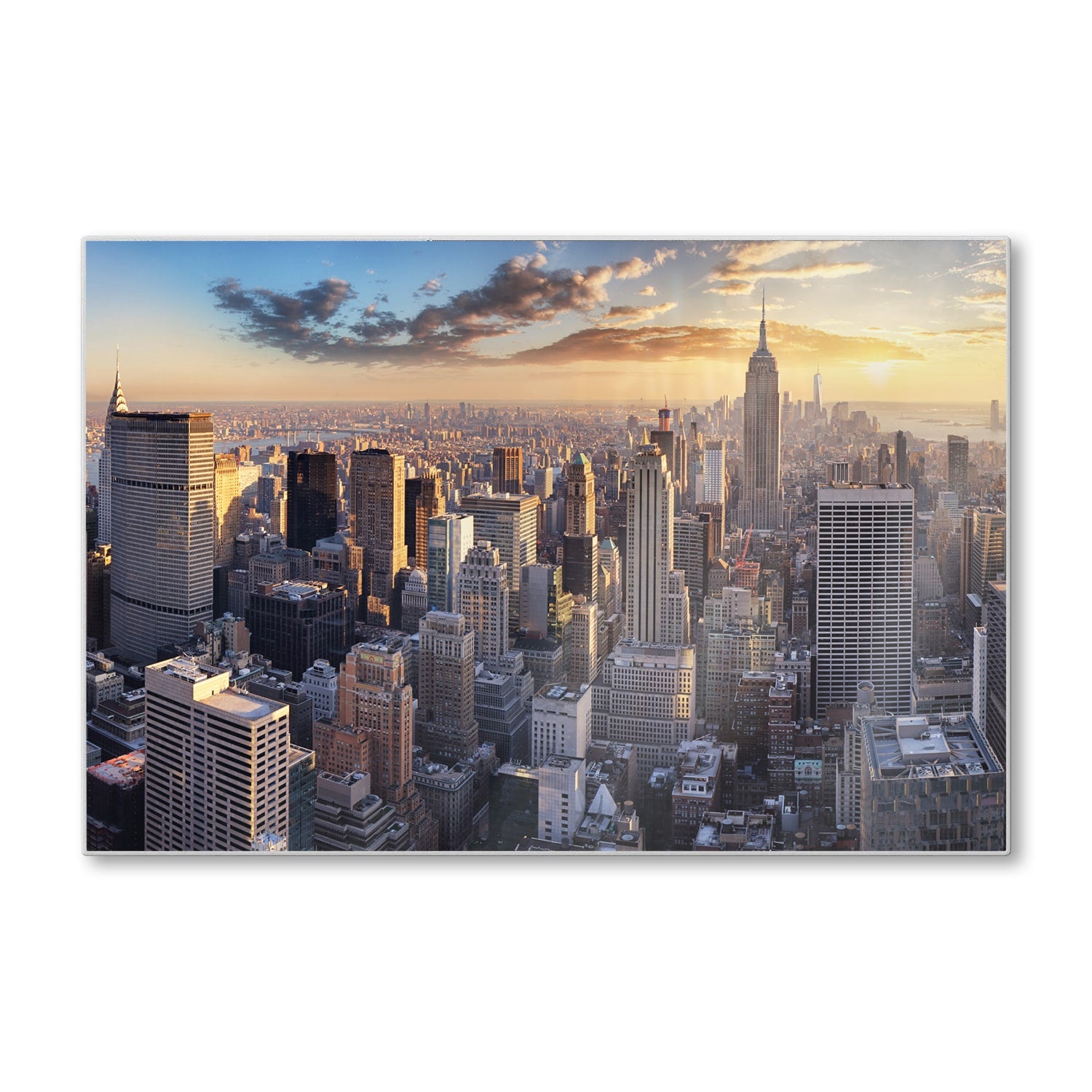 Schneidebrett - Sonnenuntergang über New York City