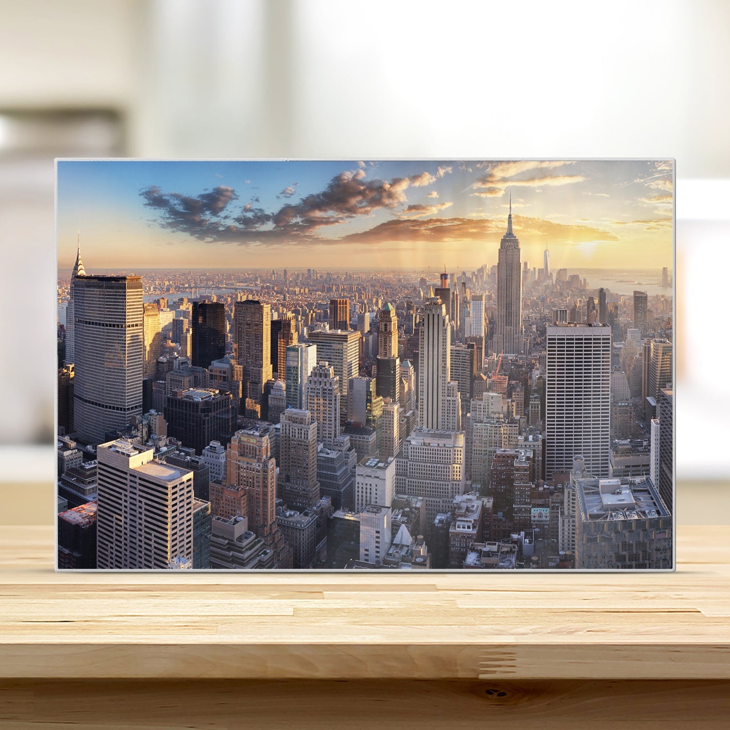 Schneidebrett - Sonnenuntergang über New York City