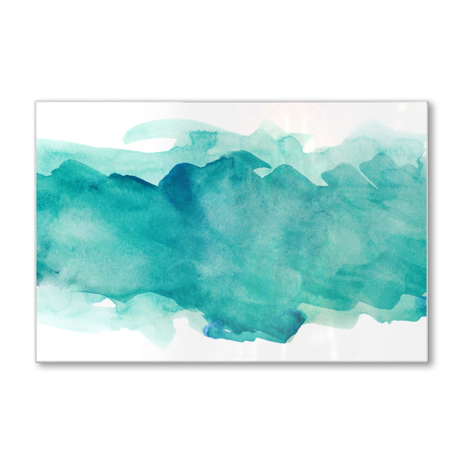 Schneidebrett - Grüner Aquarellstreifen