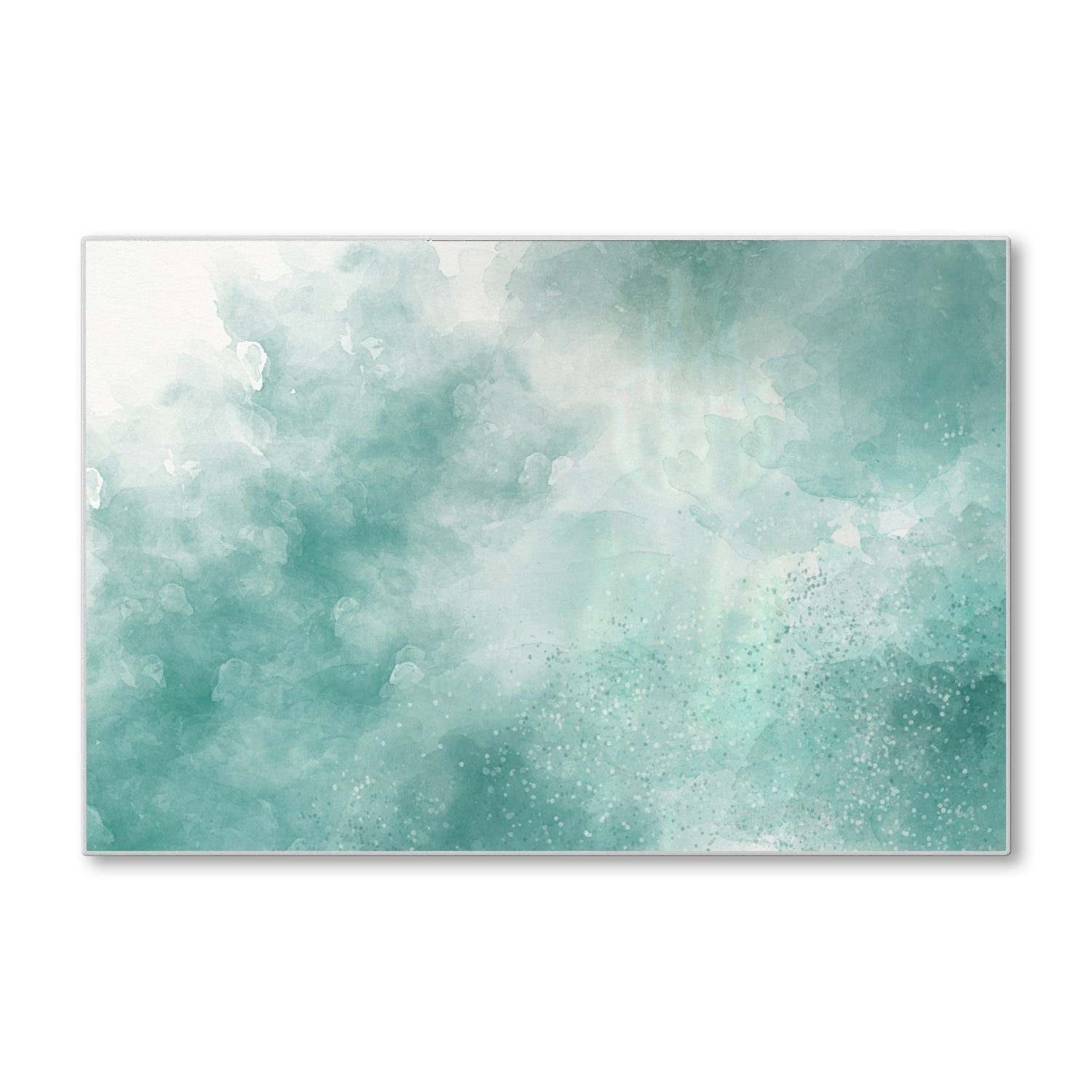 Schneidebrett - Grüne Aquarellfarbe