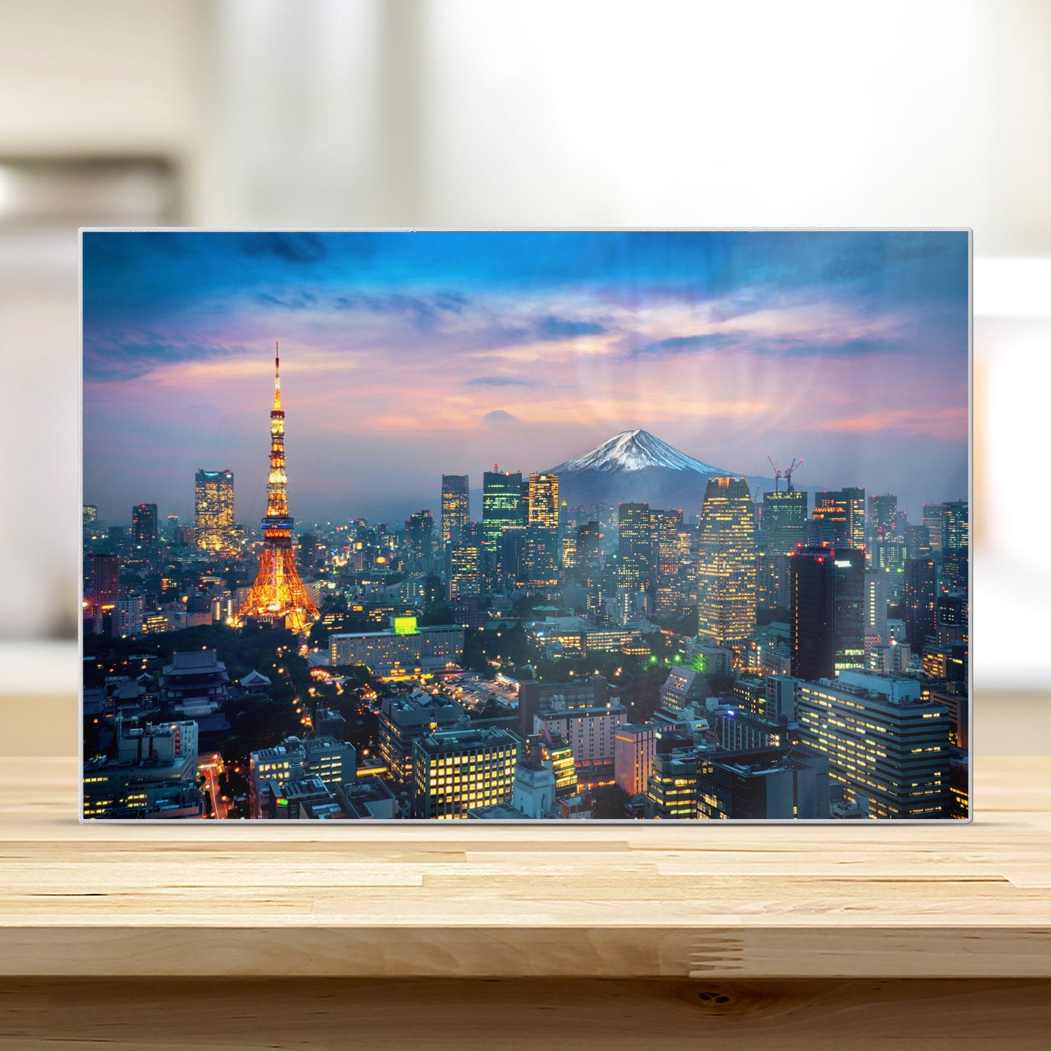 Schneidebrett - Tokio mit dem Fuji-Berg