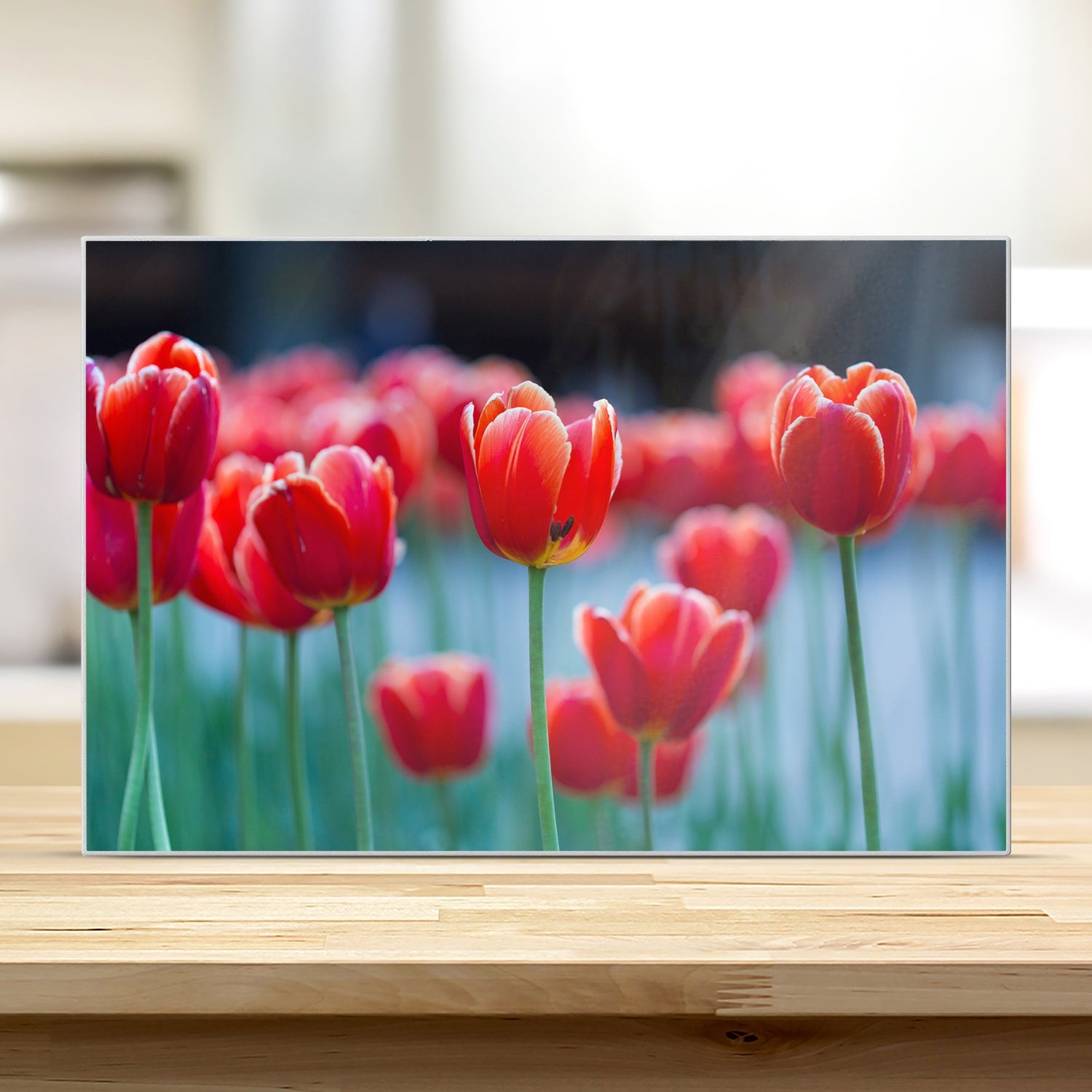 Schneidebrett - Rote Tulpen