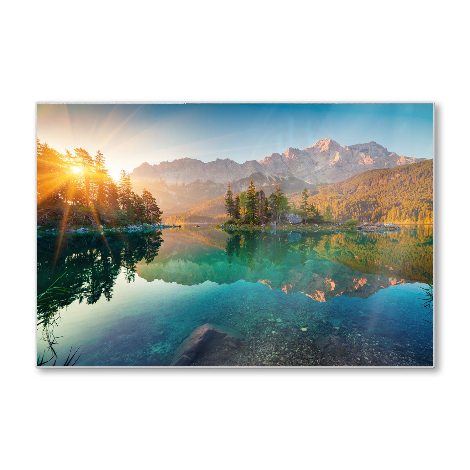 Schneidebrett - Sonnenaufgang am Eibsee