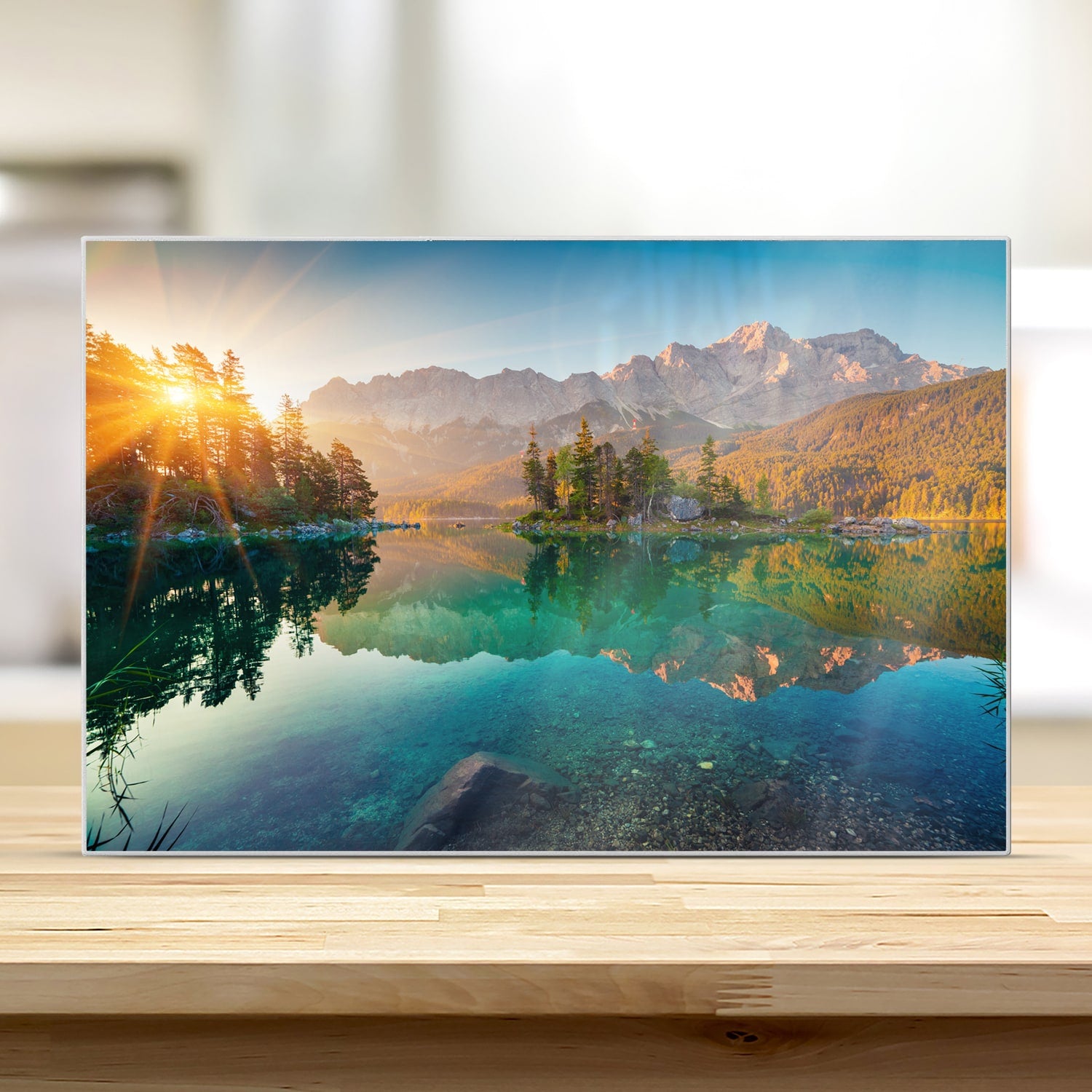 Schneidebrett - Sonnenaufgang am Eibsee