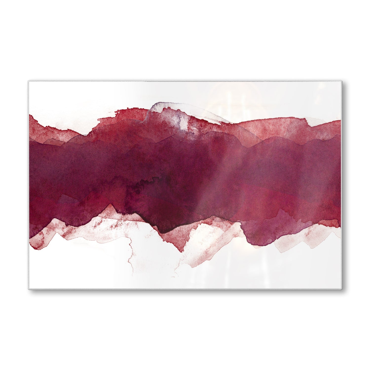 Schneidebrett - Roter Aquarellstreifen