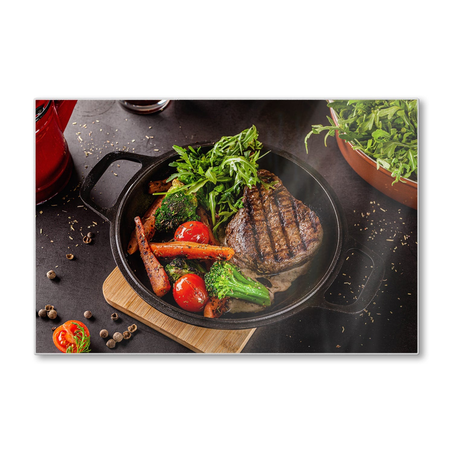 Schneidebrett - Gegrilltes Steak