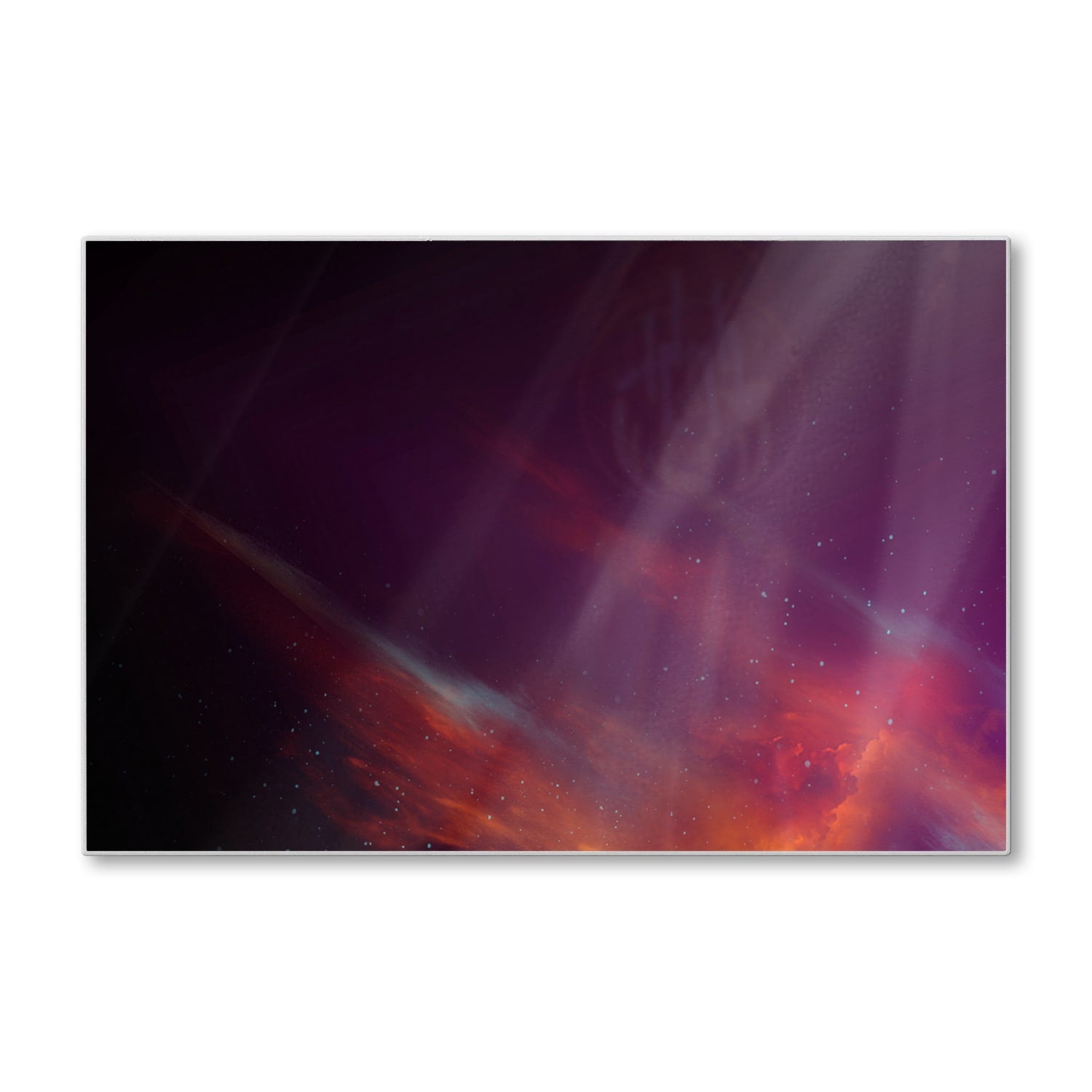 Schneidebrett - Roter Weltraumhintergrund