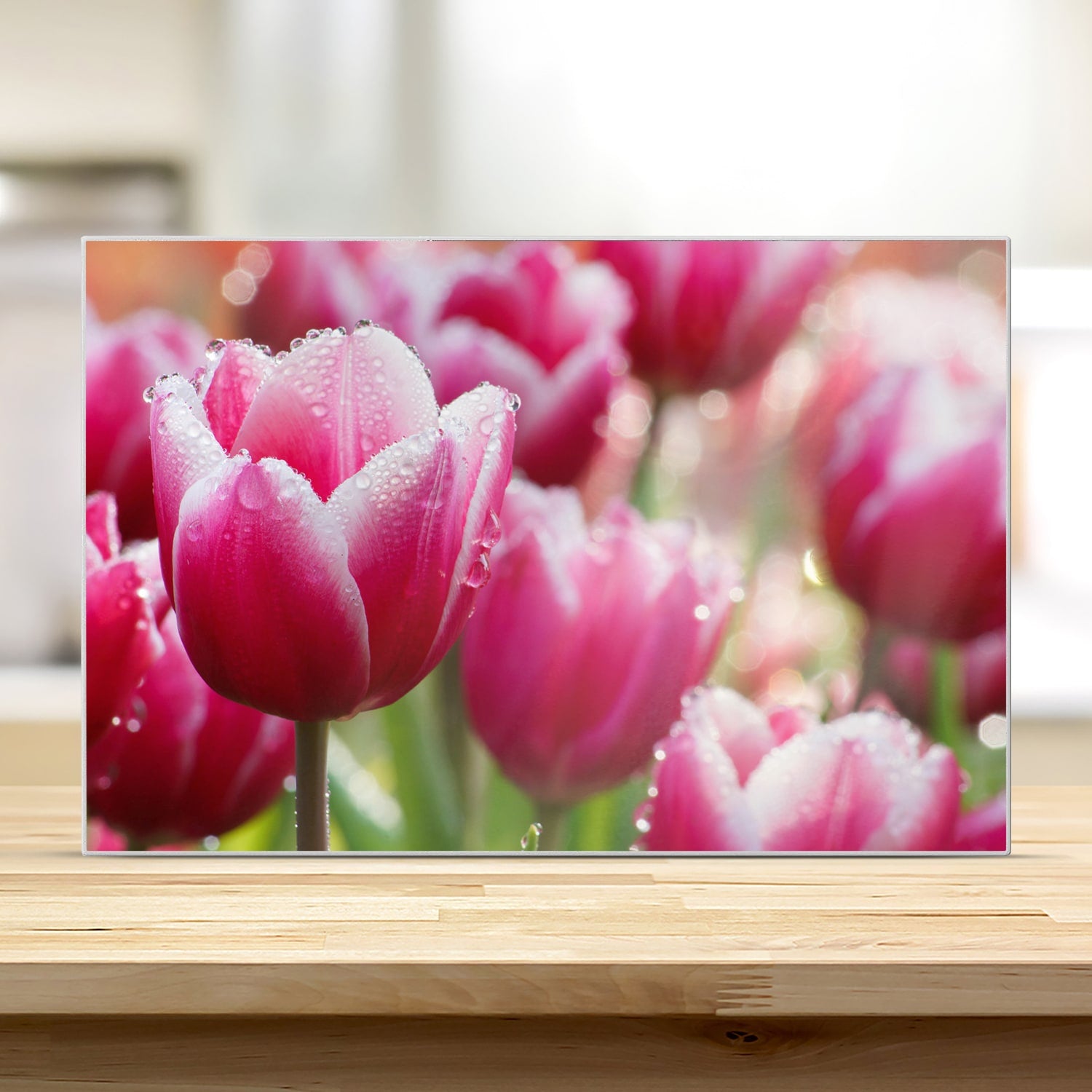 Schneidebrett - Nasse Tulpen