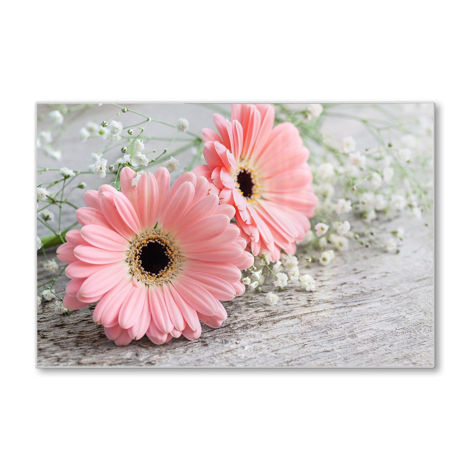 Schneidebrett - Rosa Gerbera