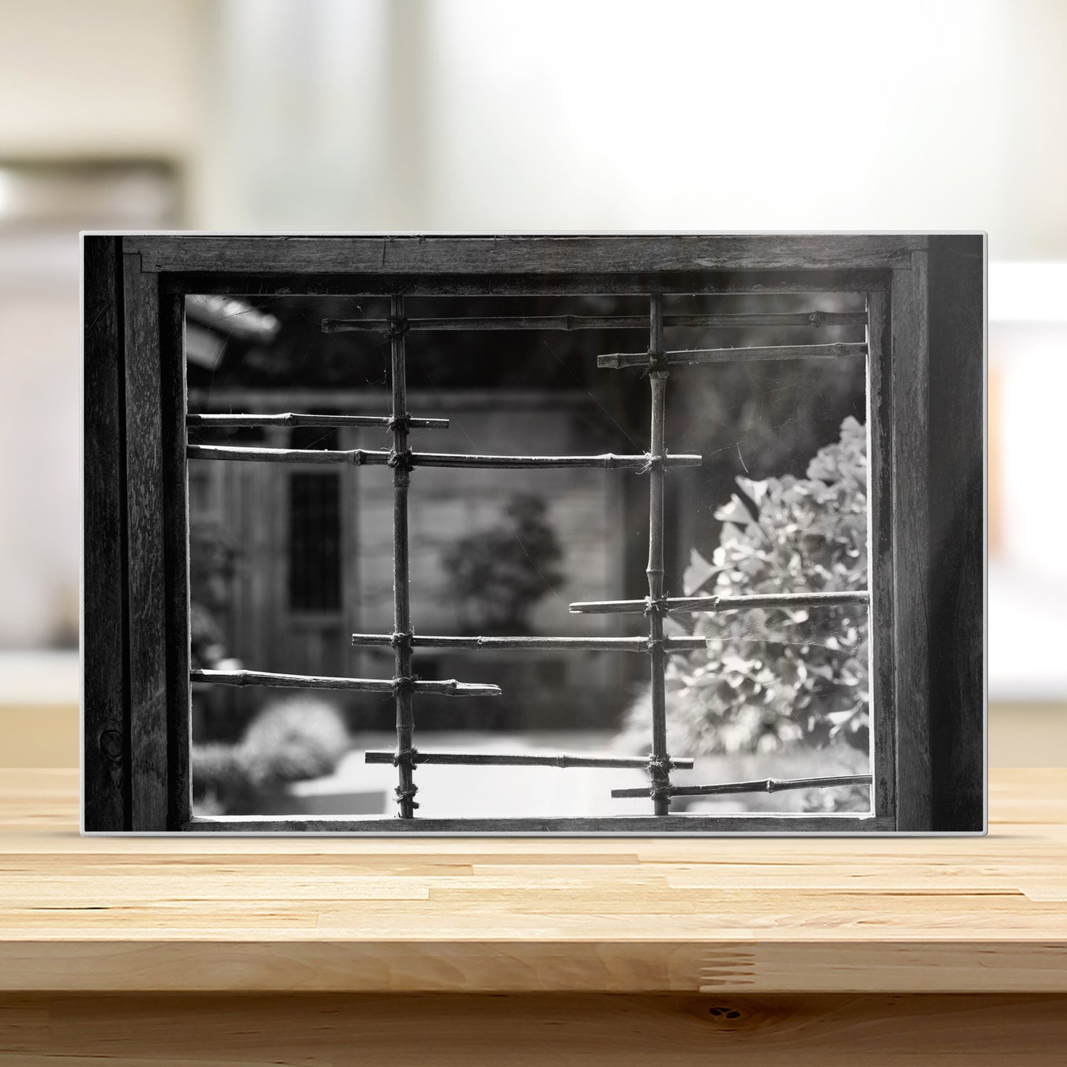 Schneidebrett - Schwarz-weiß Fenster