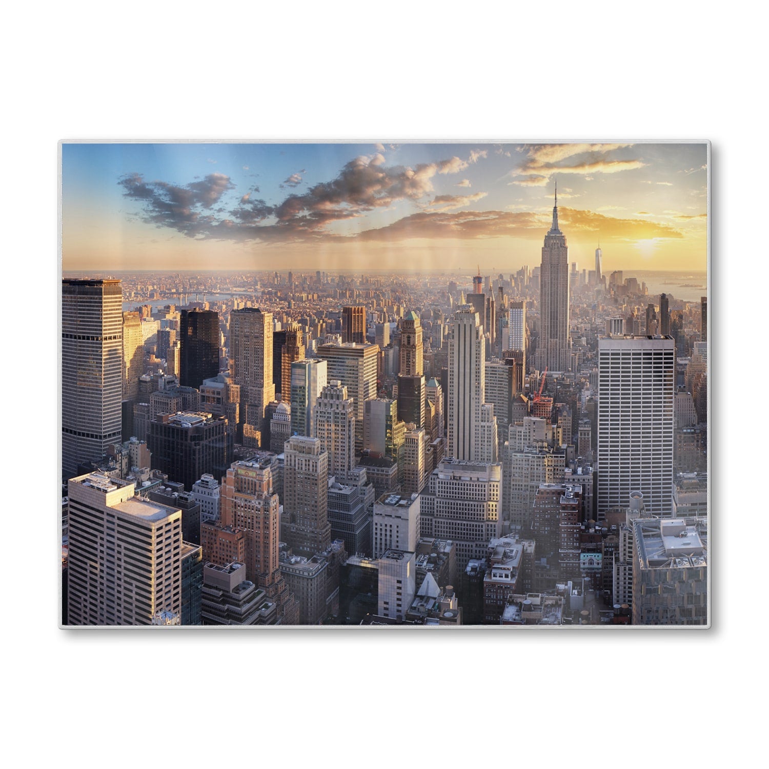 Schneidebrett - Sonnenuntergang über New York City