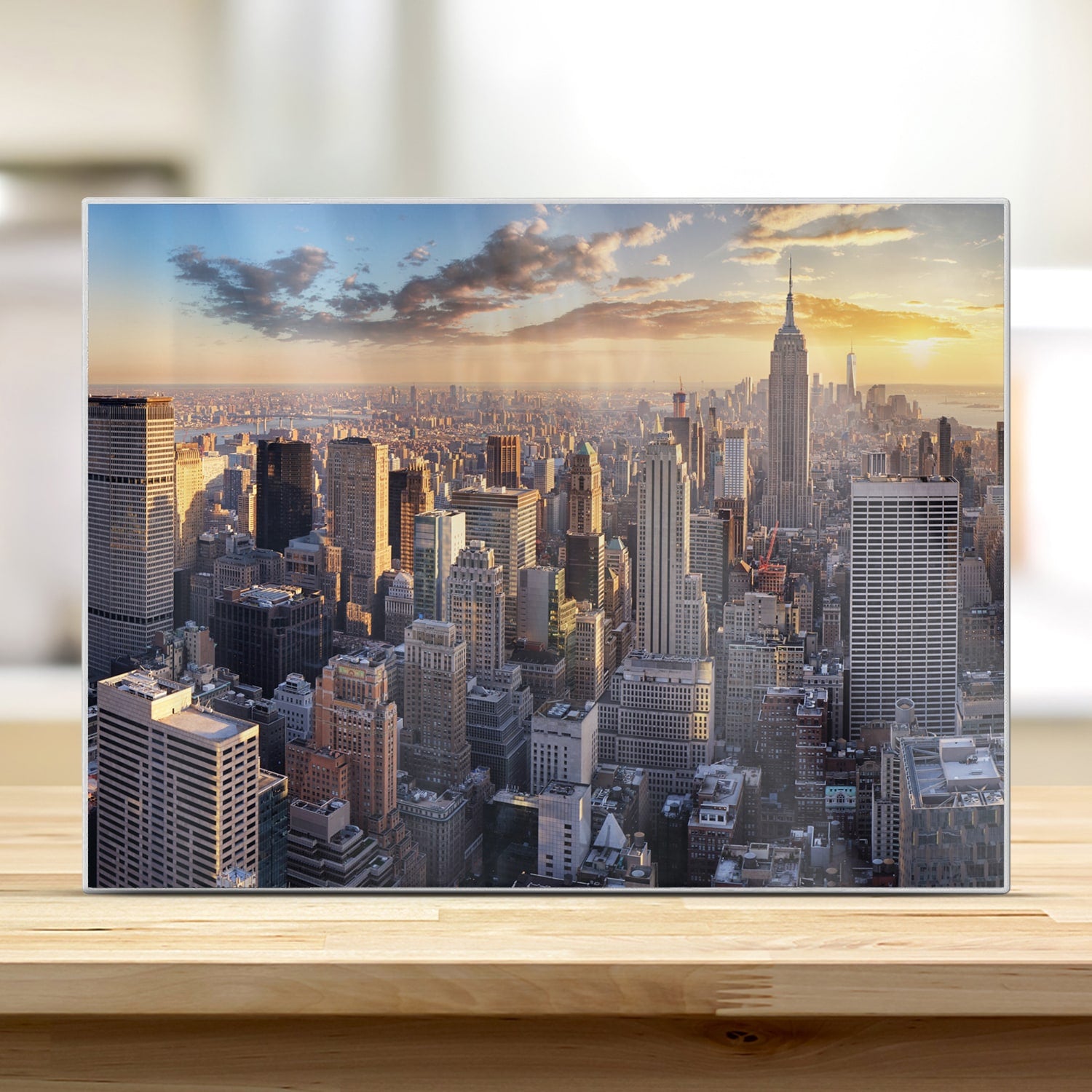 Schneidebrett - Sonnenuntergang über New York City