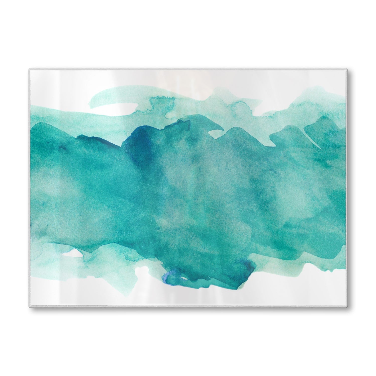 Schneidebrett - Grüner Aquarellstreifen