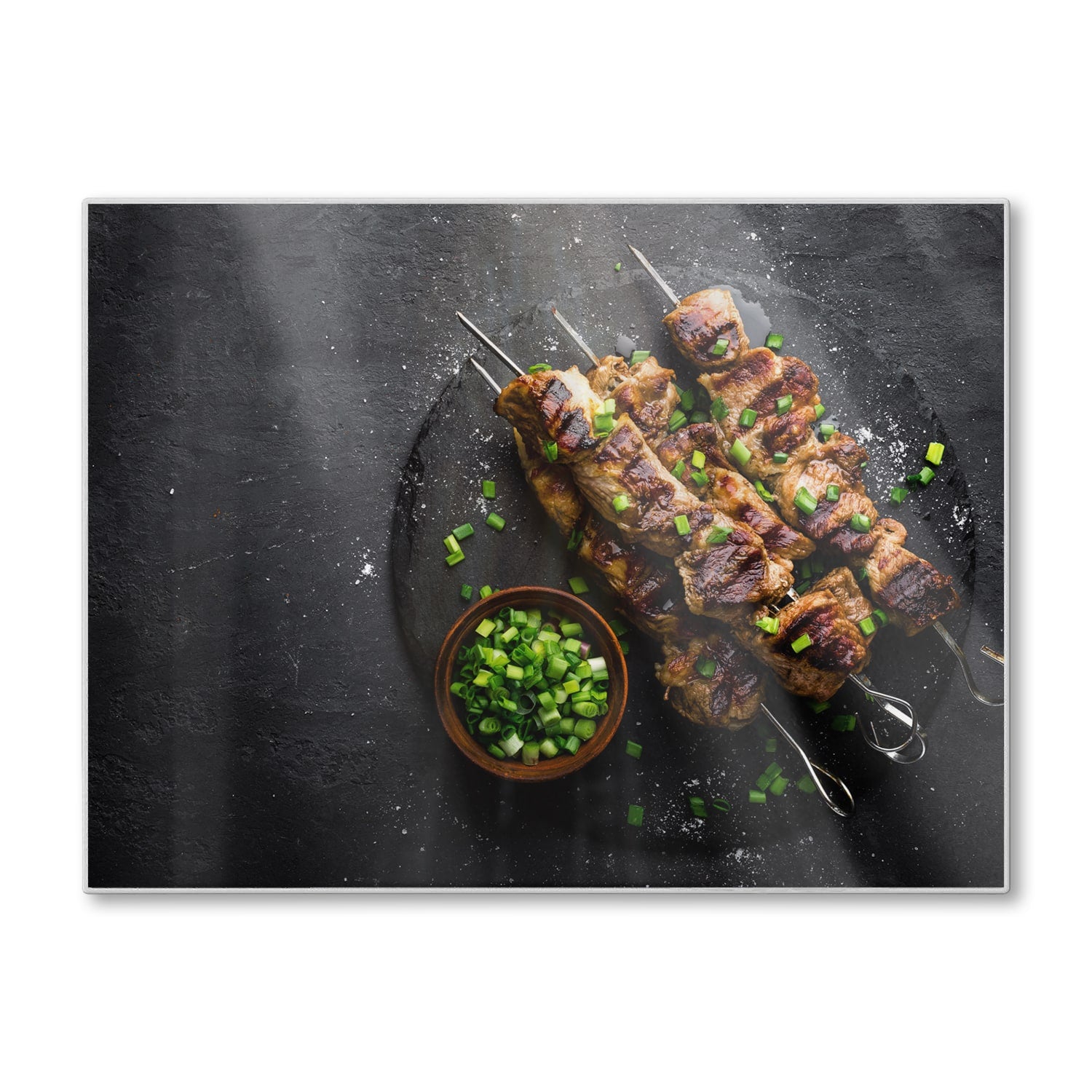 Schneidebrett - Kebab auf Spießen