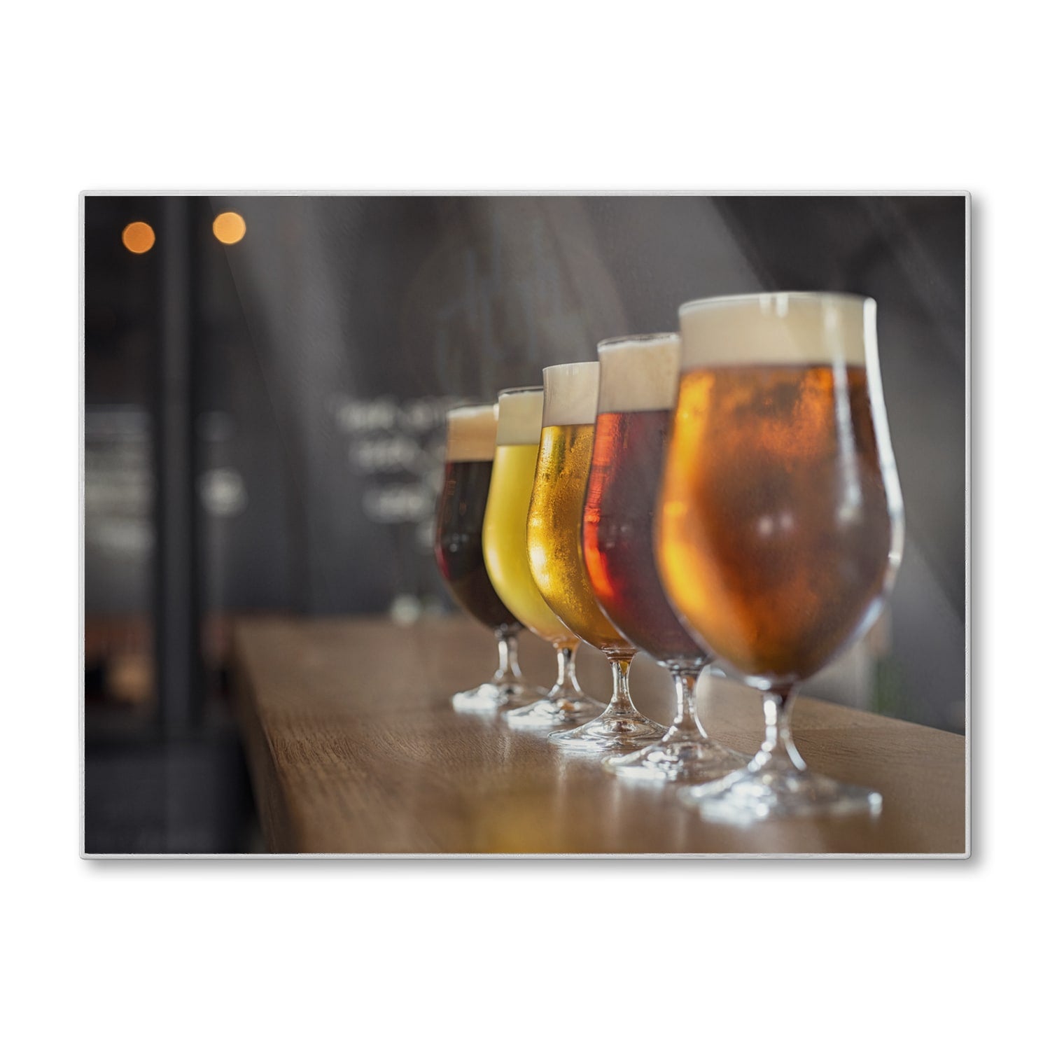 Schneidebrett - Verschiedene Biere