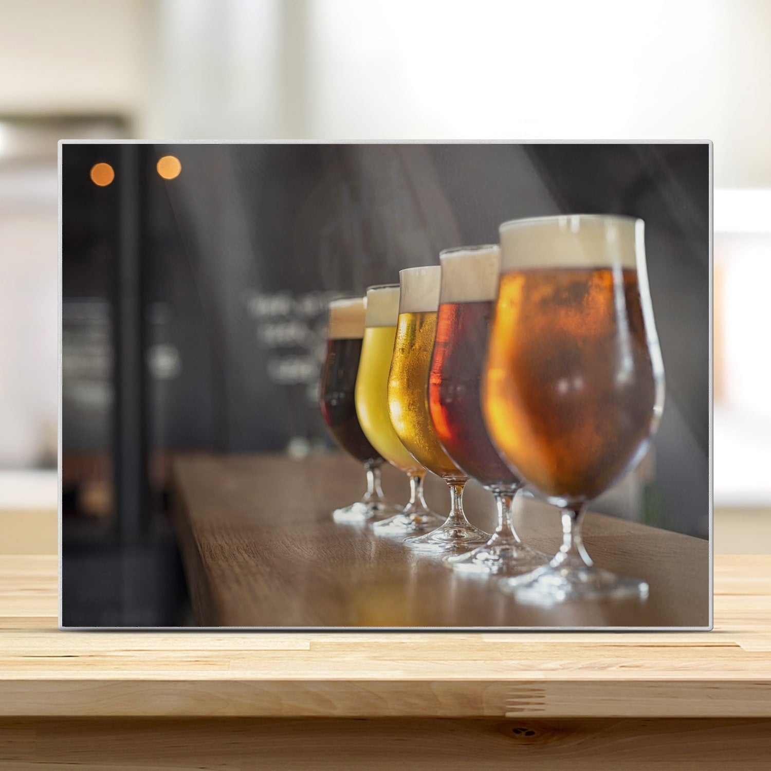 Schneidebrett - Verschiedene Biere