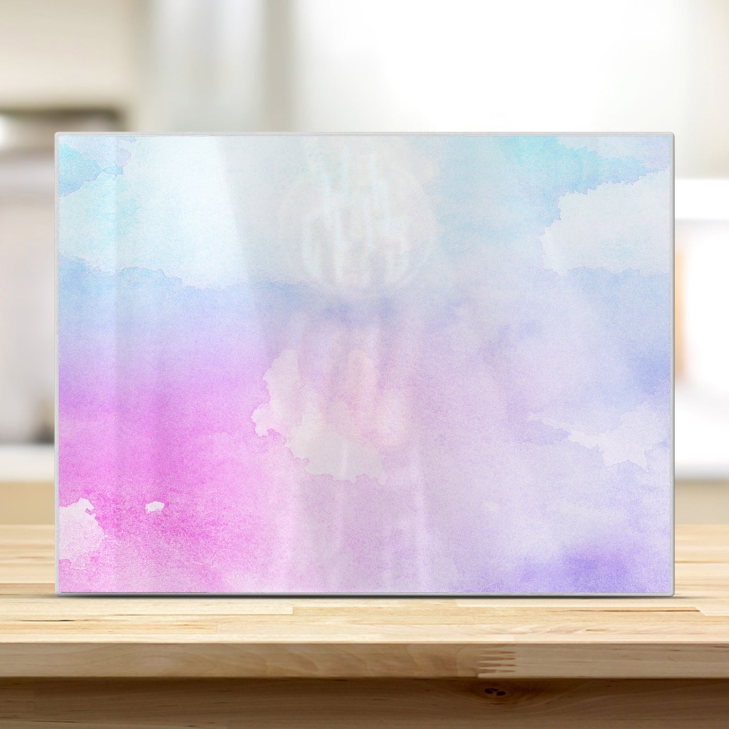 Schneidebrett - Rosa-blaue Aquarellfarbe