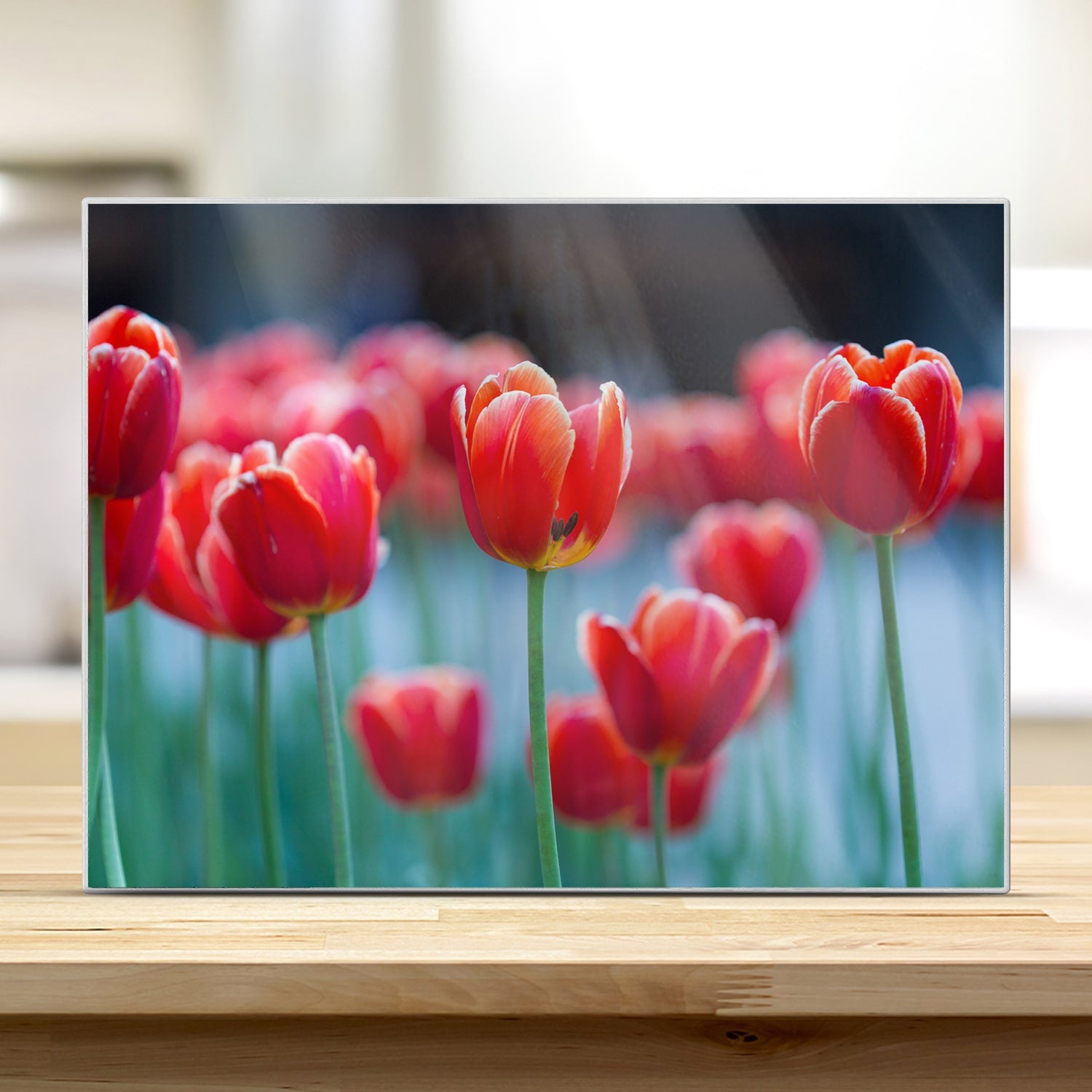 Schneidebrett - Rote Tulpen