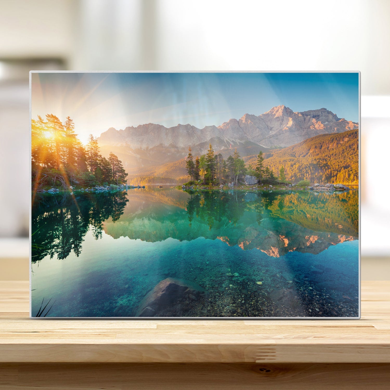 Schneidebrett - Sonnenaufgang am Eibsee