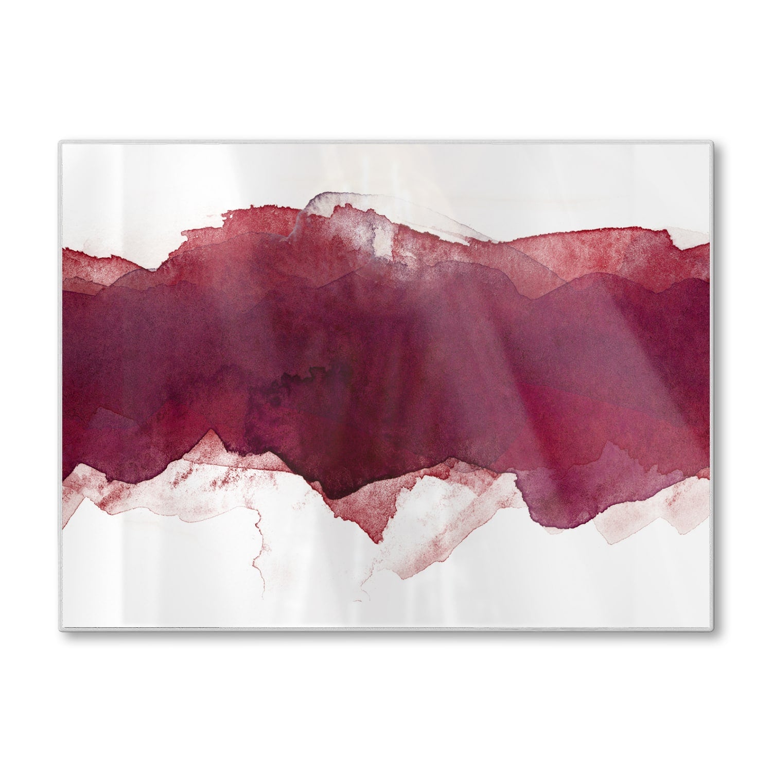Schneidebrett - Roter Aquarellstreifen