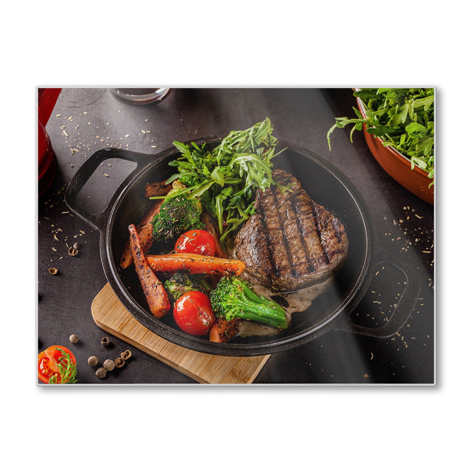 Schneidebrett - Gegrilltes Steak