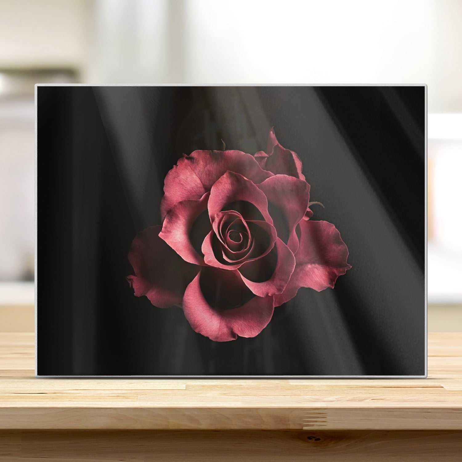 Schneidebrett - Samtige Rose