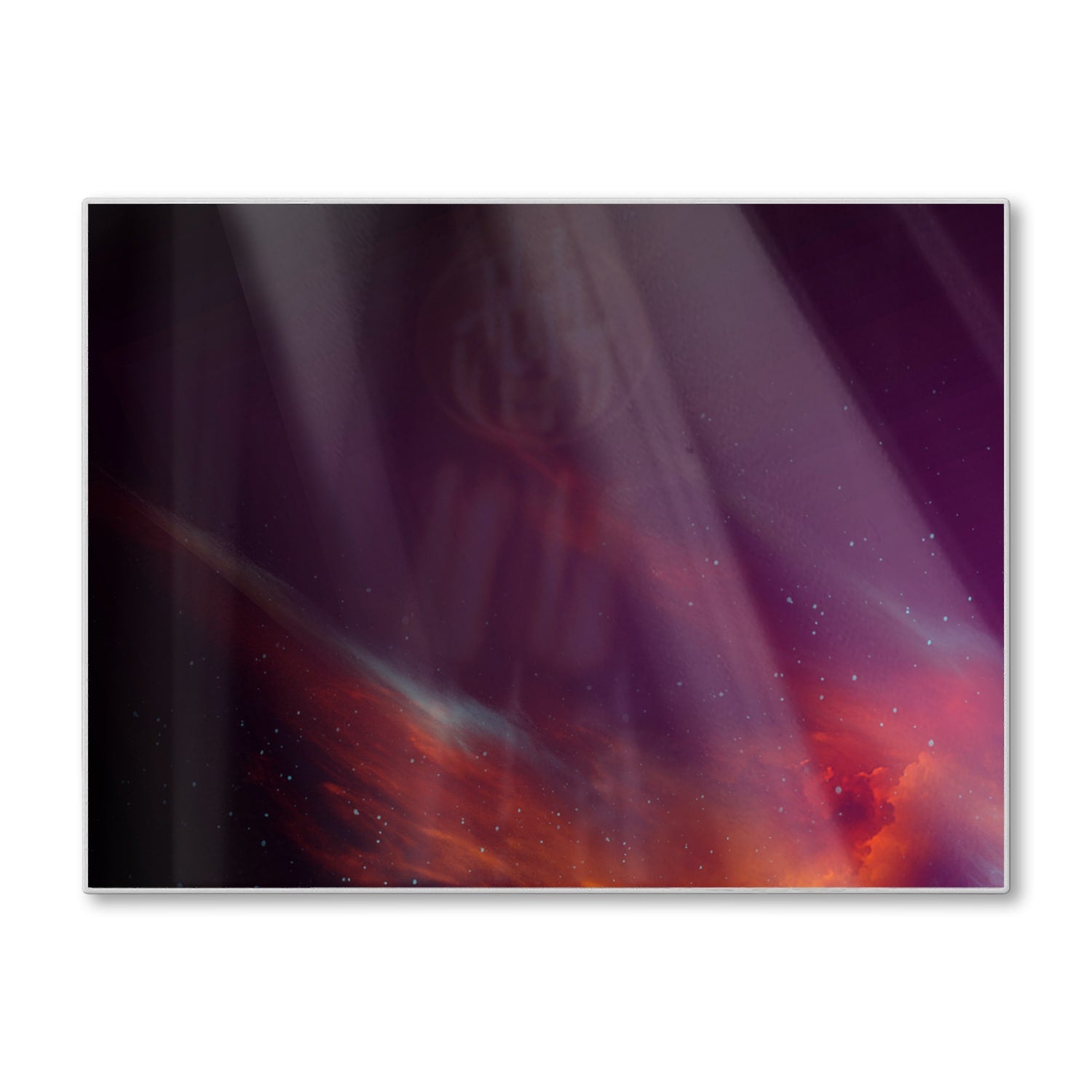Schneidebrett - Roter Weltraumhintergrund