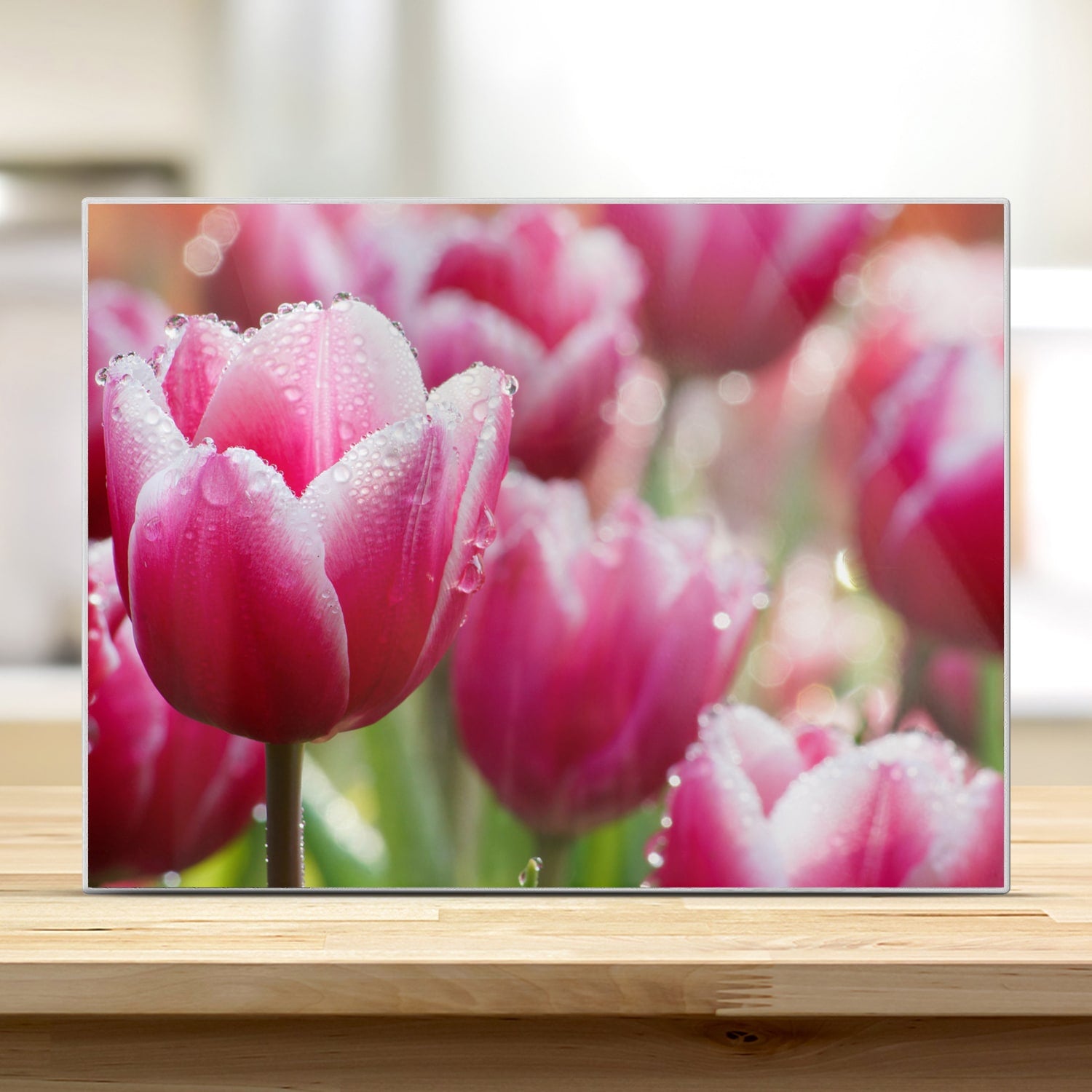 Schneidebrett - Nasse Tulpen