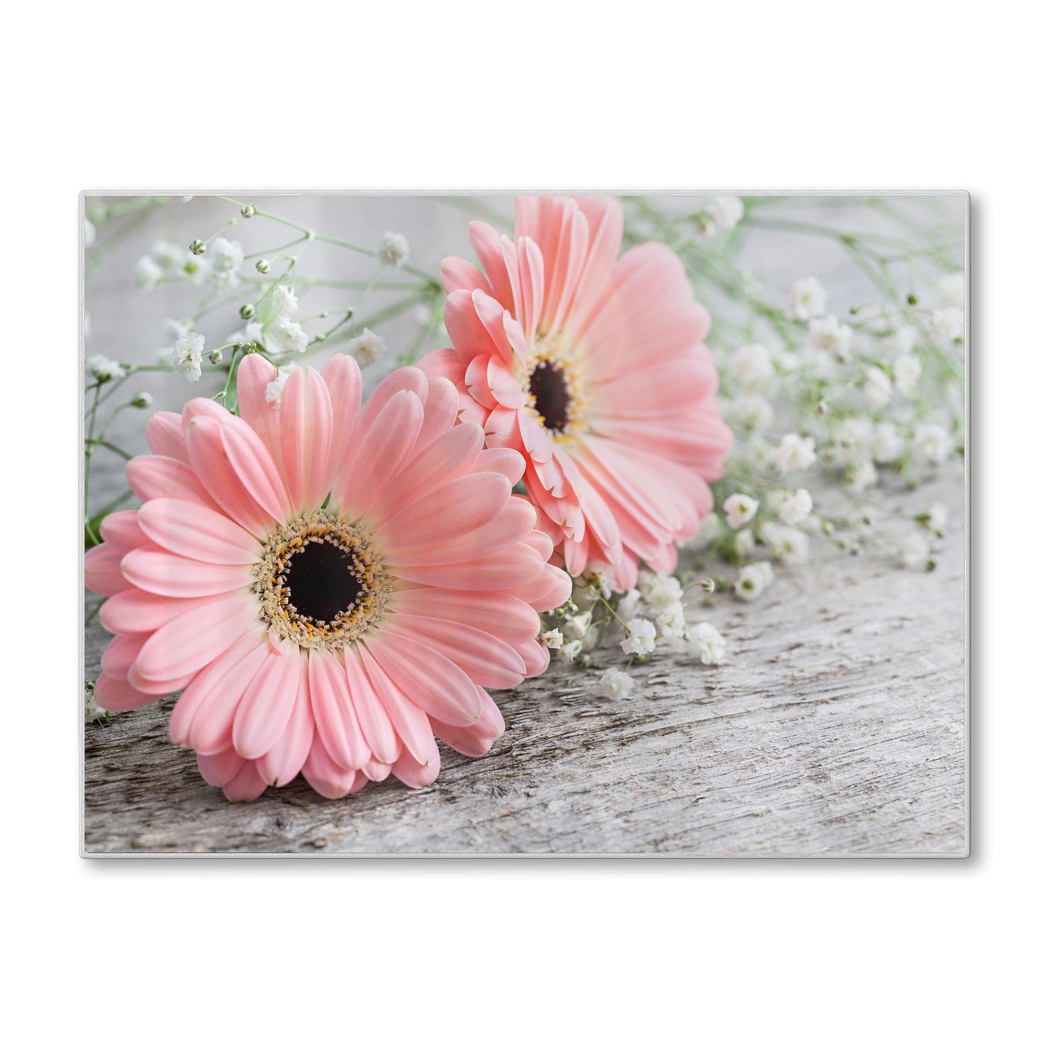 Schneidebrett - Rosa Gerbera