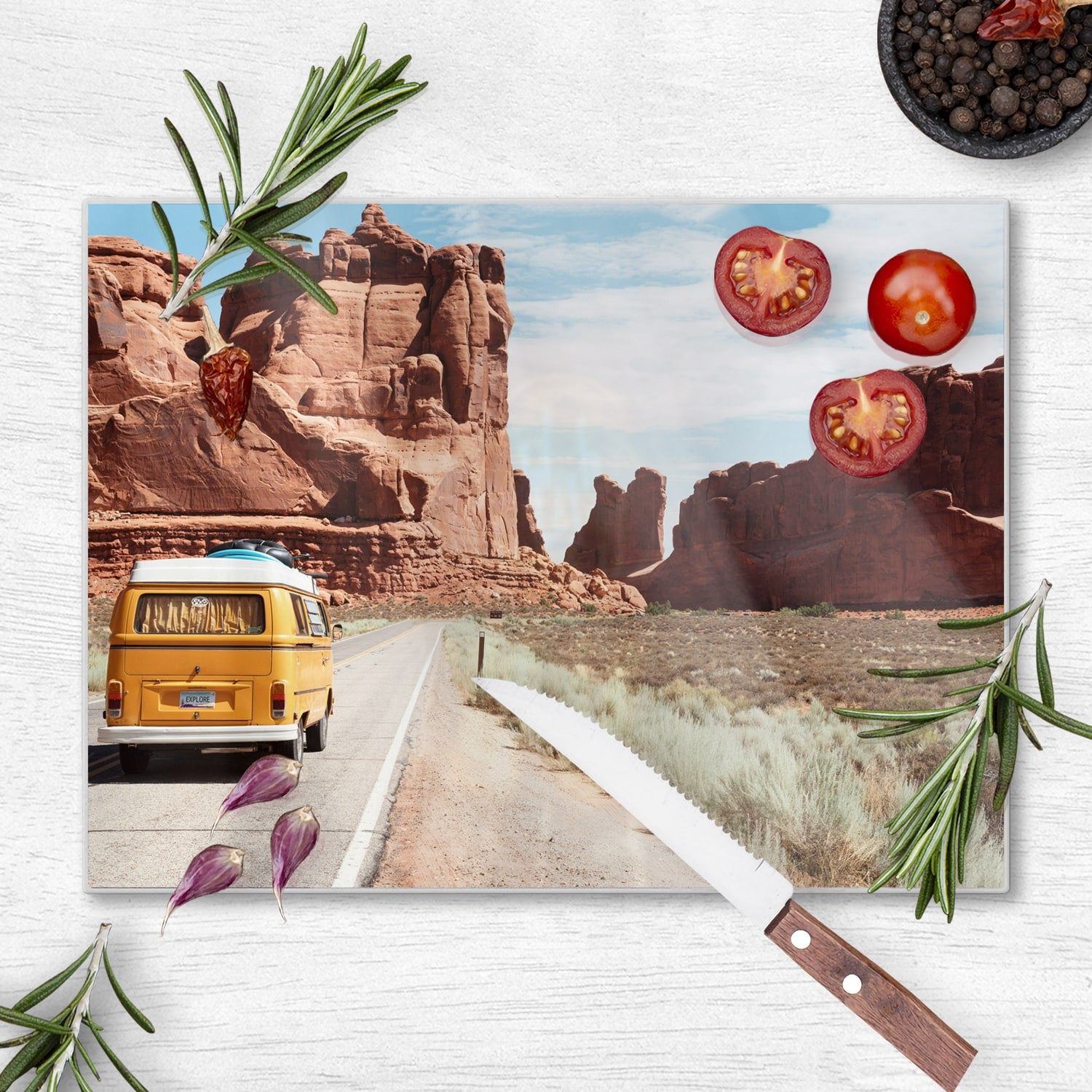 Schneidebrett - Vintage-Bus
