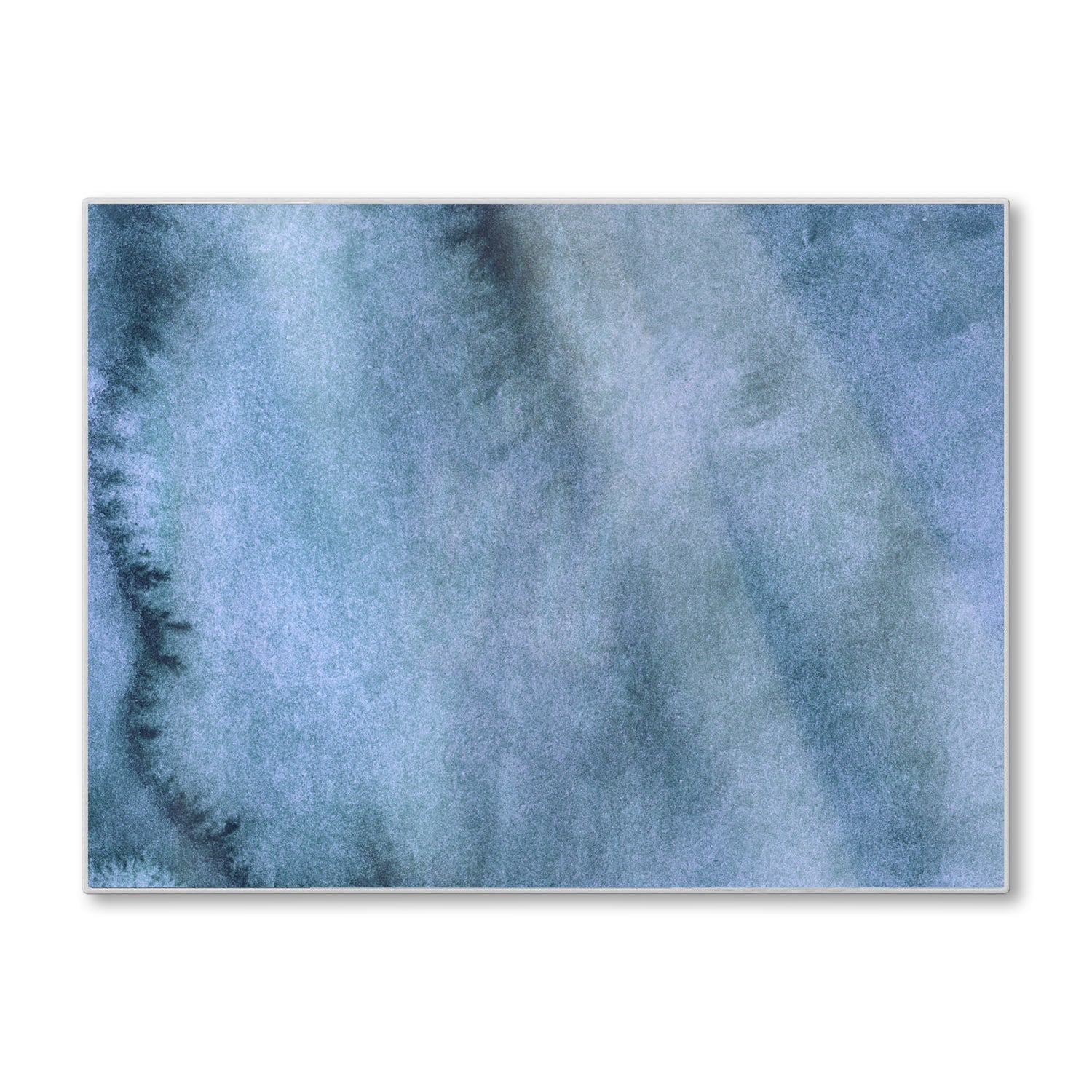 Schneidebrett - Aquarell-Gemälde Blau