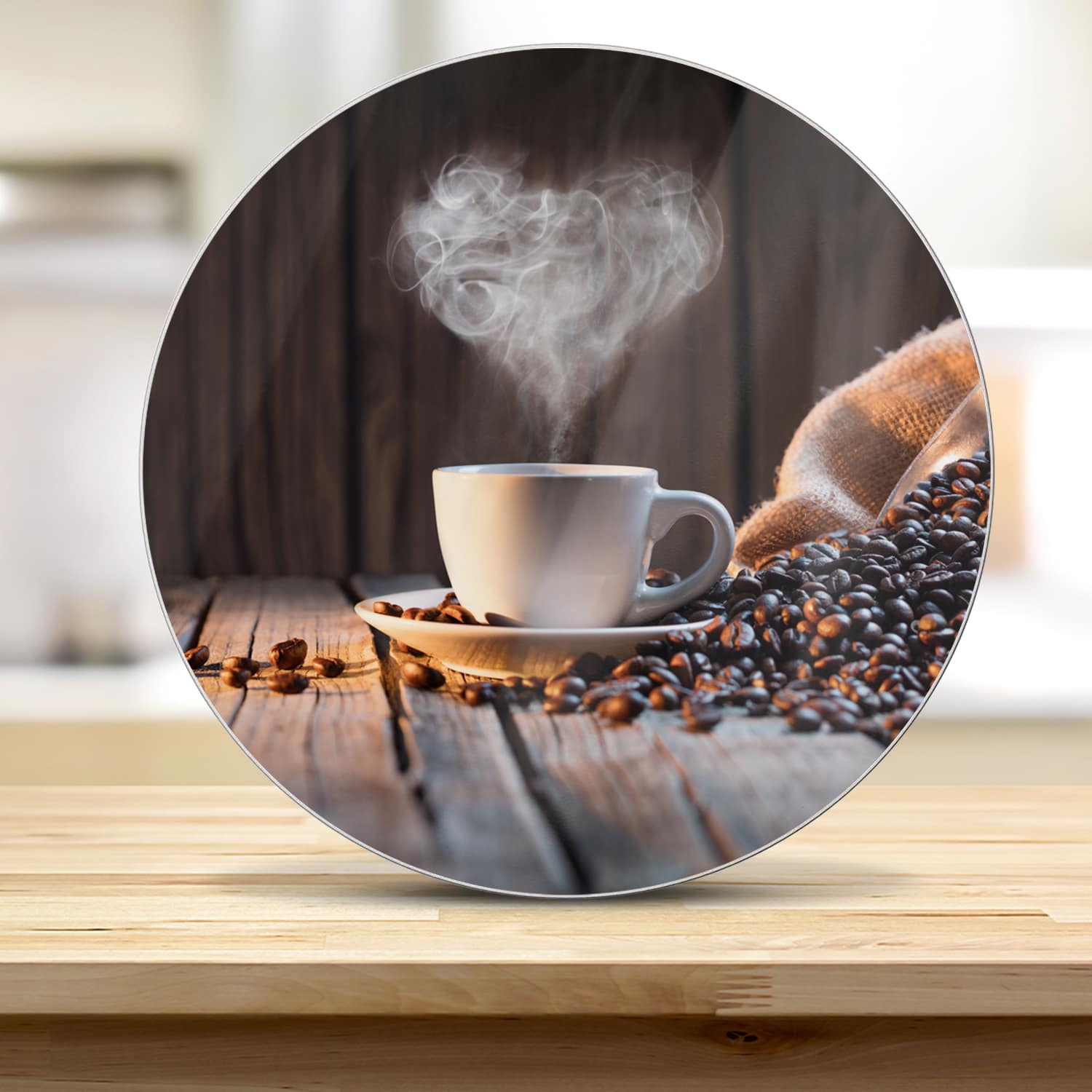 Schneidebrett Rund - Kaffee-Moment