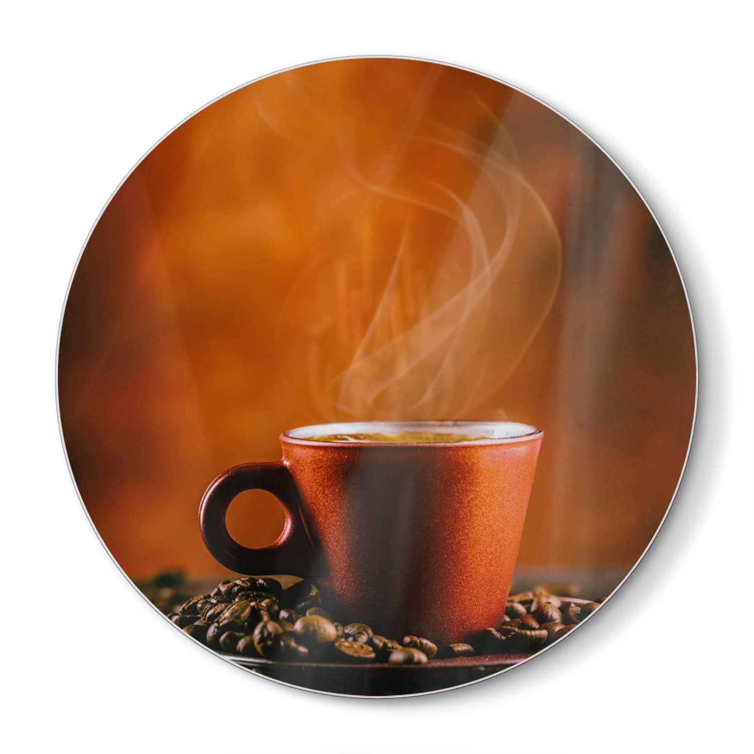 Schneidebrett Rund - Kaffee-Aroma