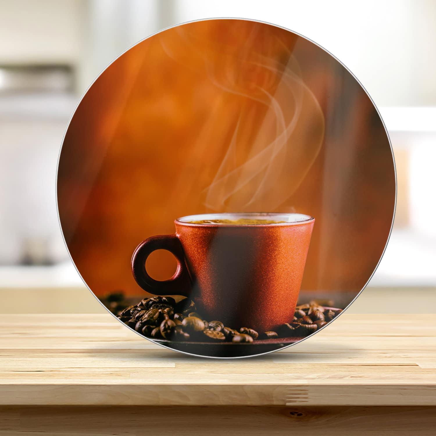 Schneidebrett Rund - Kaffee-Aroma