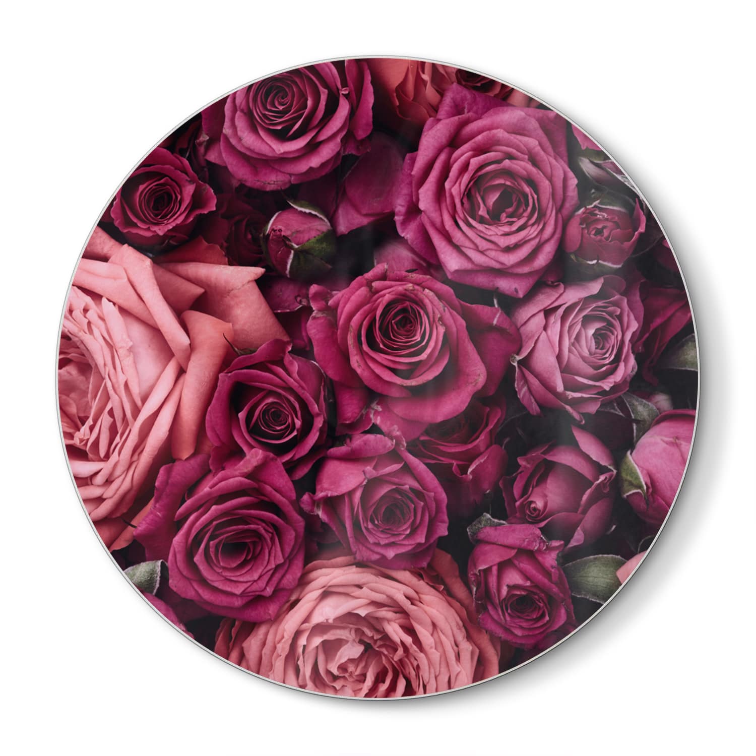 Schneidebrett Rund - Hintergründe von Rosen