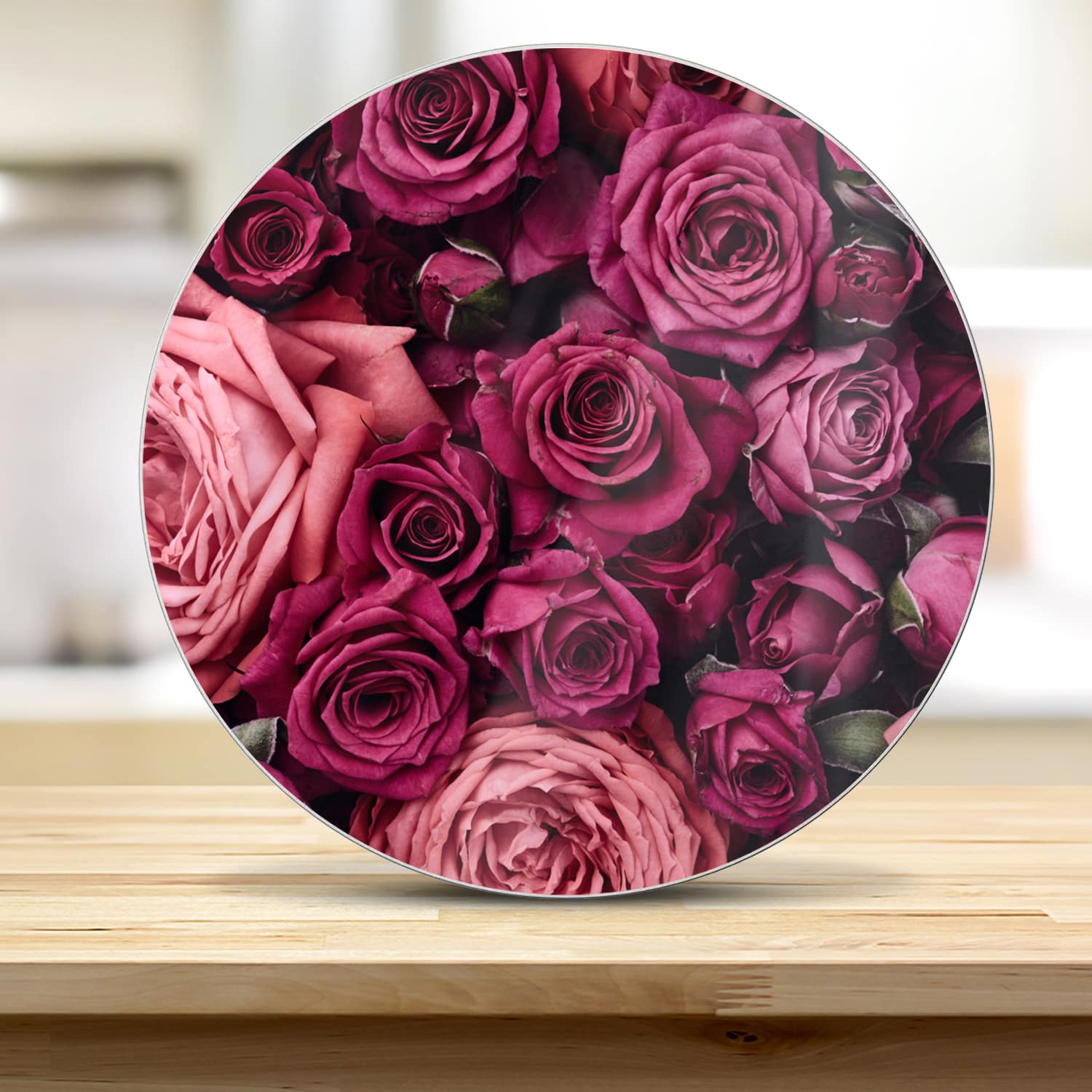 Schneidebrett Rund - Hintergründe von Rosen