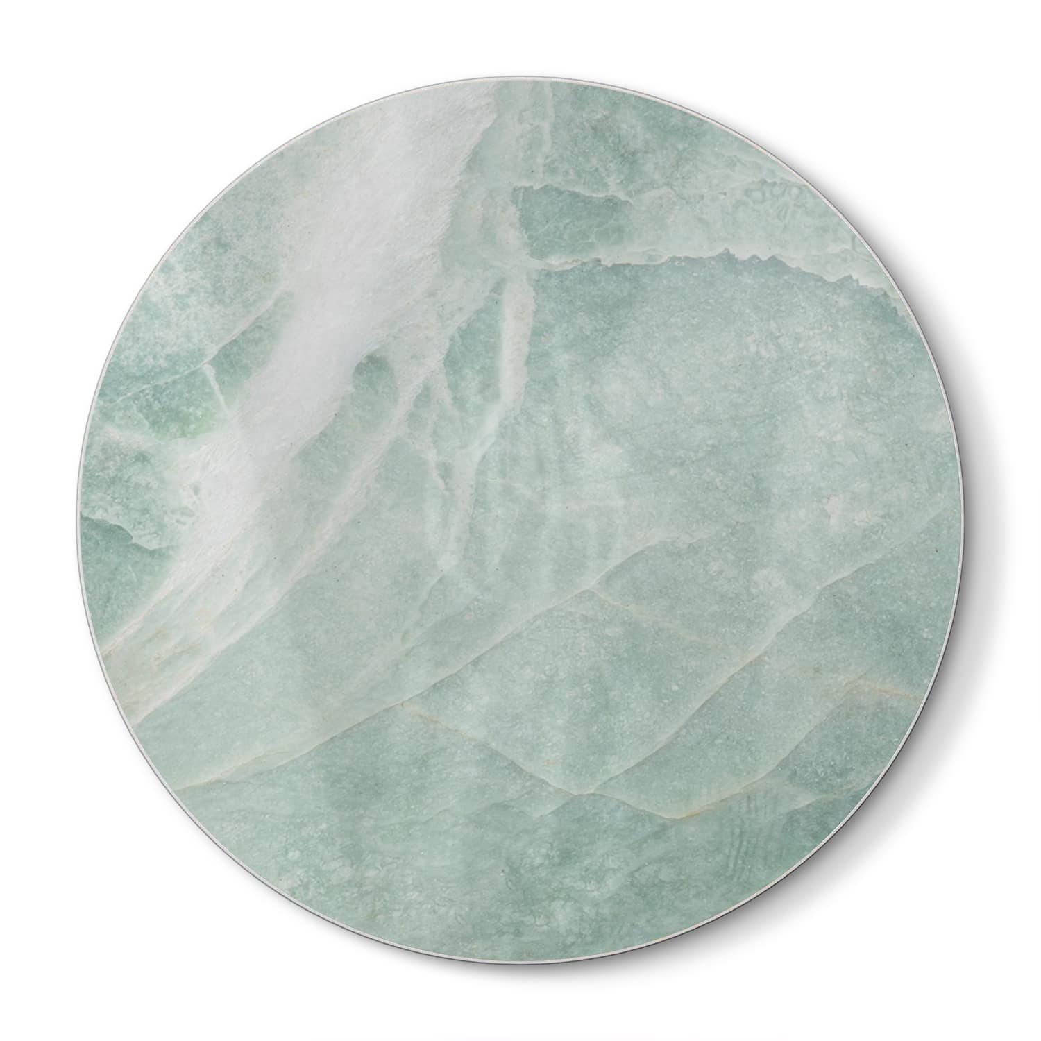 Schneidebrett Rund - Hellblauer Marmor
