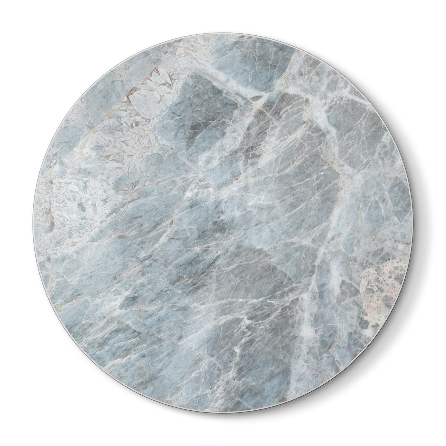 Schneidebrett Rund - Blaugrauer Marmor